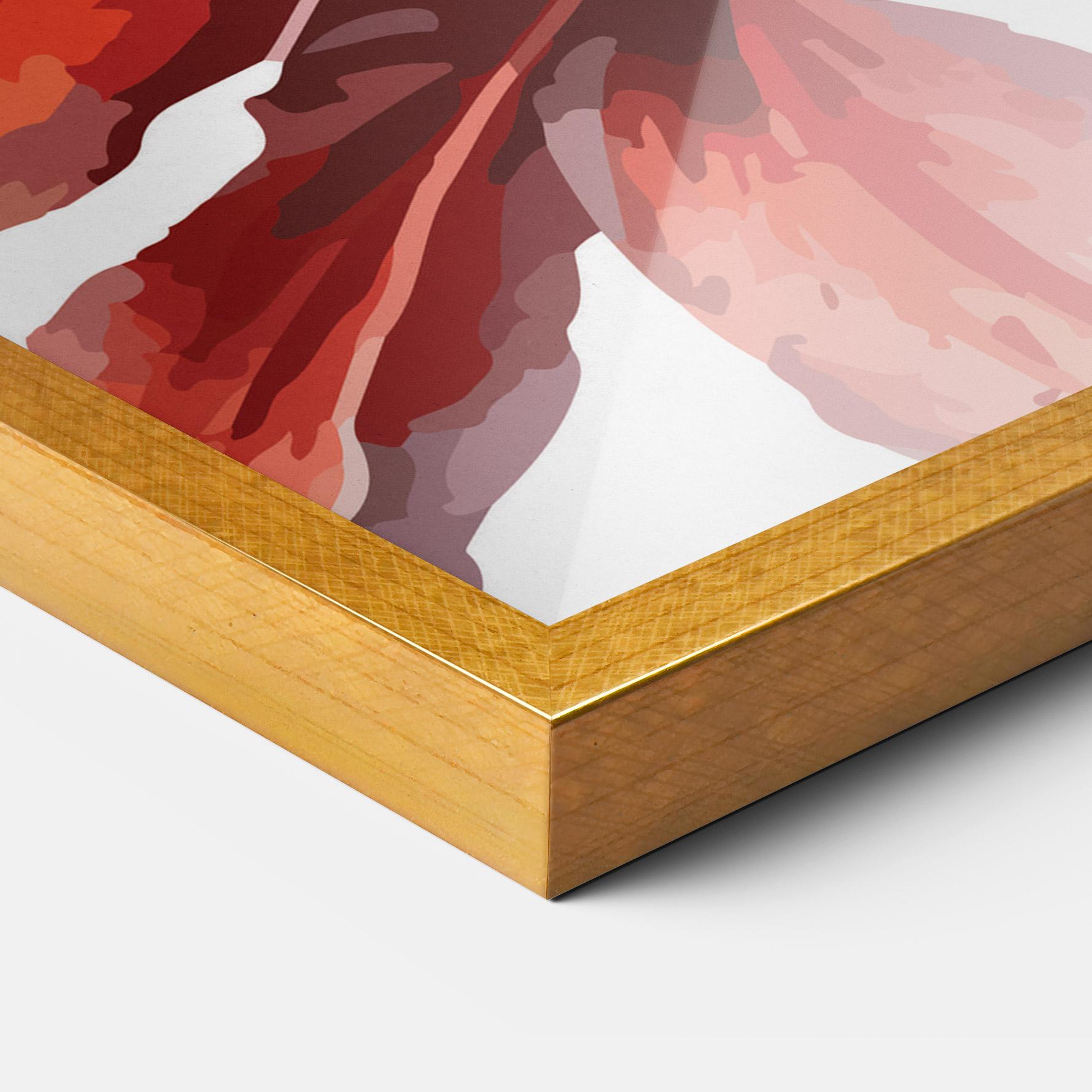 Gerahmte Poster Pretty Red Purple Lily mockup 3