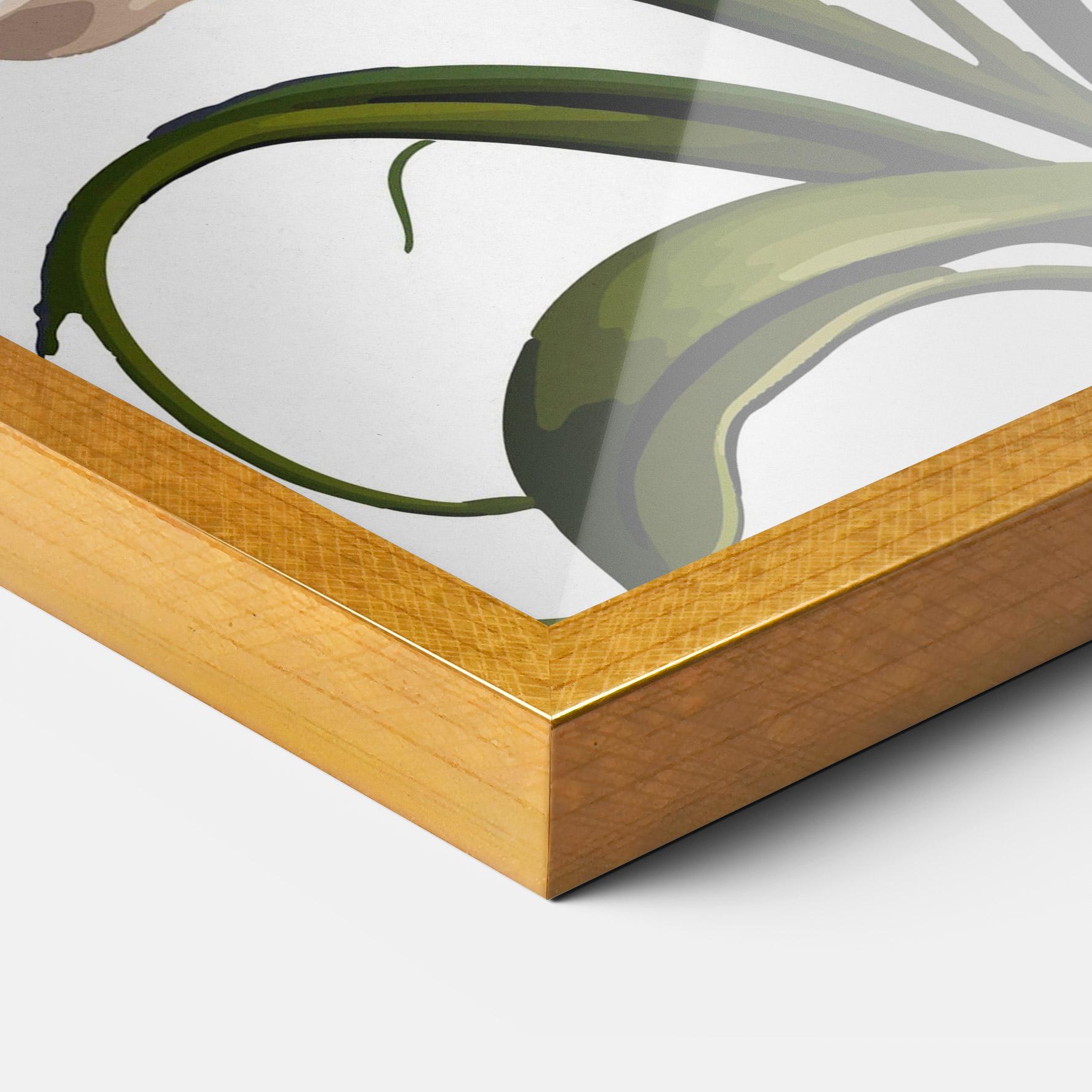 Gerahmte Poster Purple White Lily mockup 3