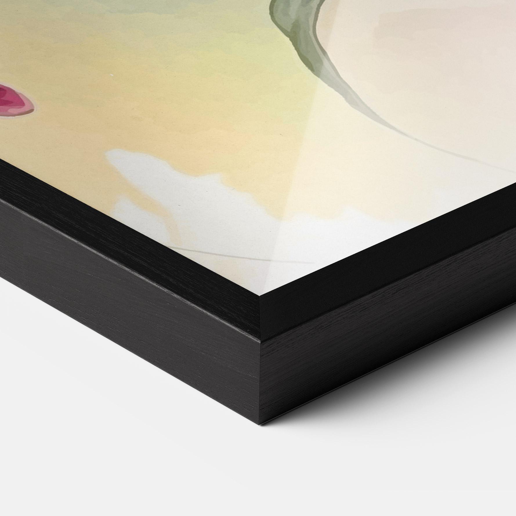 Gerahmte Poster Pink Orange Lily mockup 3