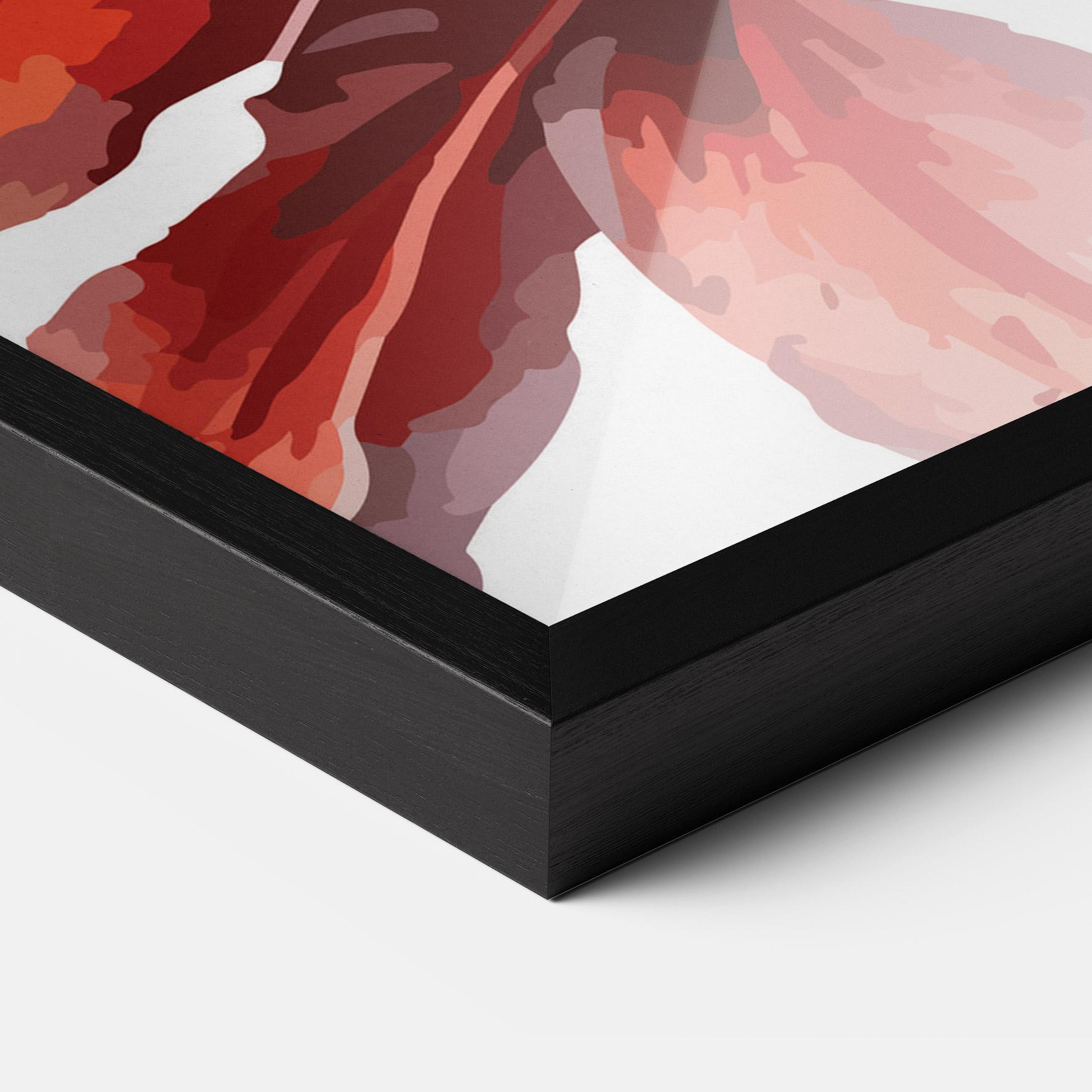 Gerahmte Poster Pretty Red Purple Lily mockup 3