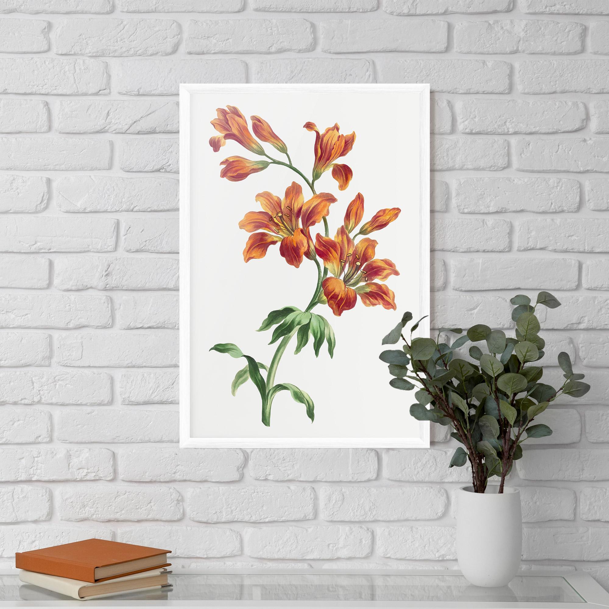 Gerahmte Poster Orange Painted Lily mockup 5