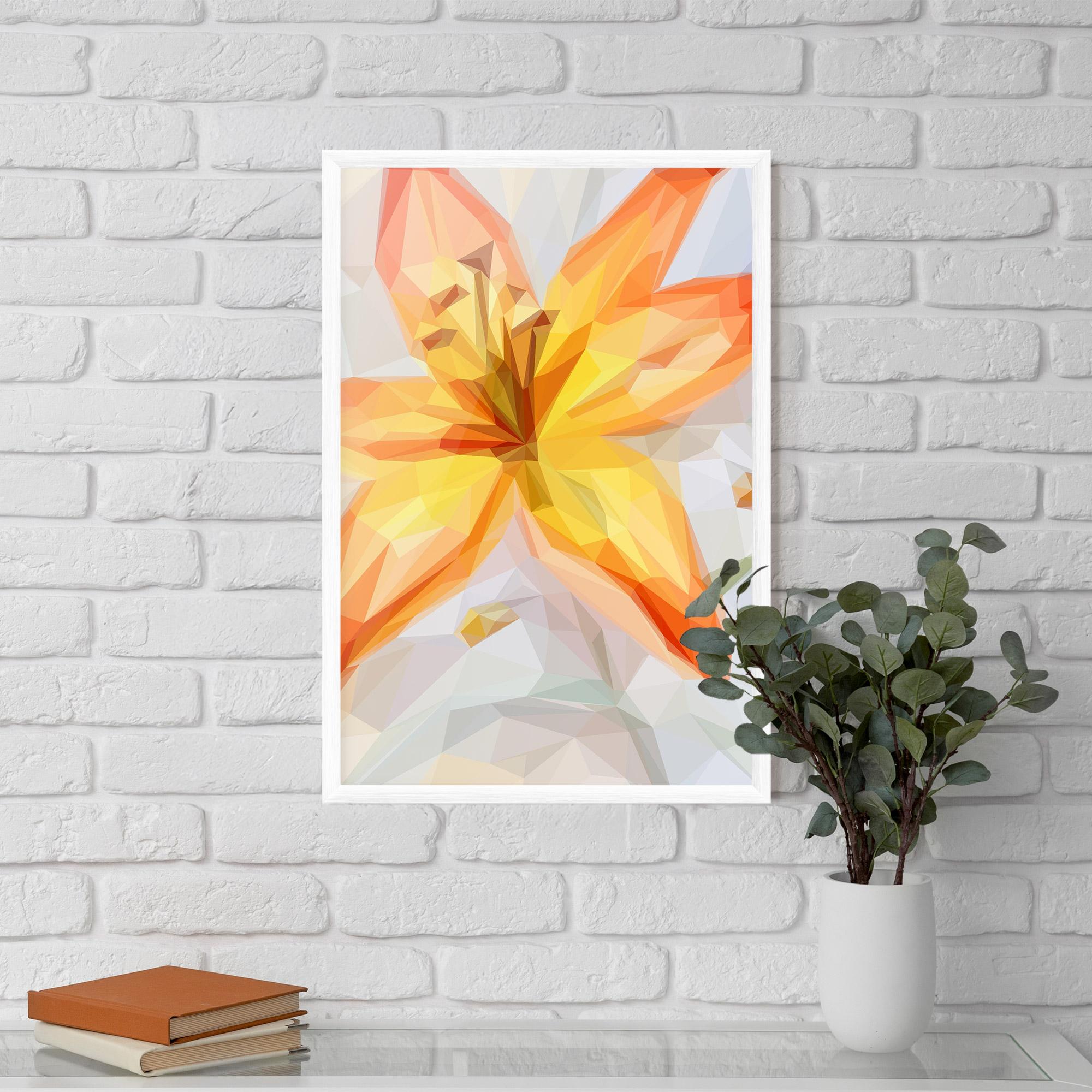 Gerahmte Poster Yellow Orange Lily mockup 5