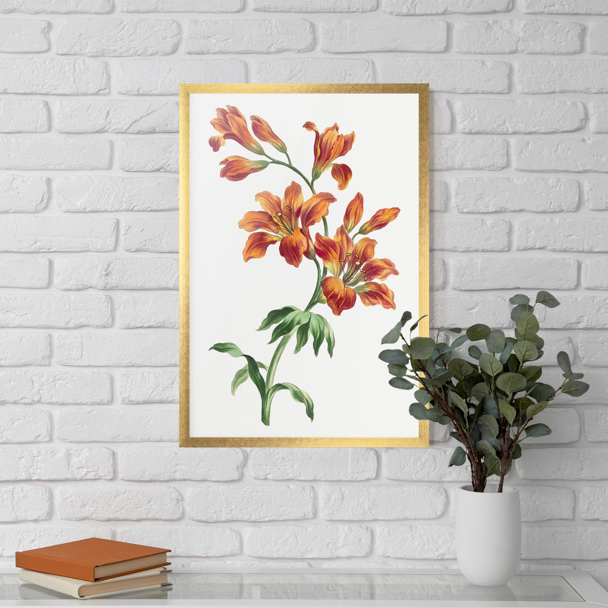 Gerahmte Poster Orange Painted Lily mockup 5