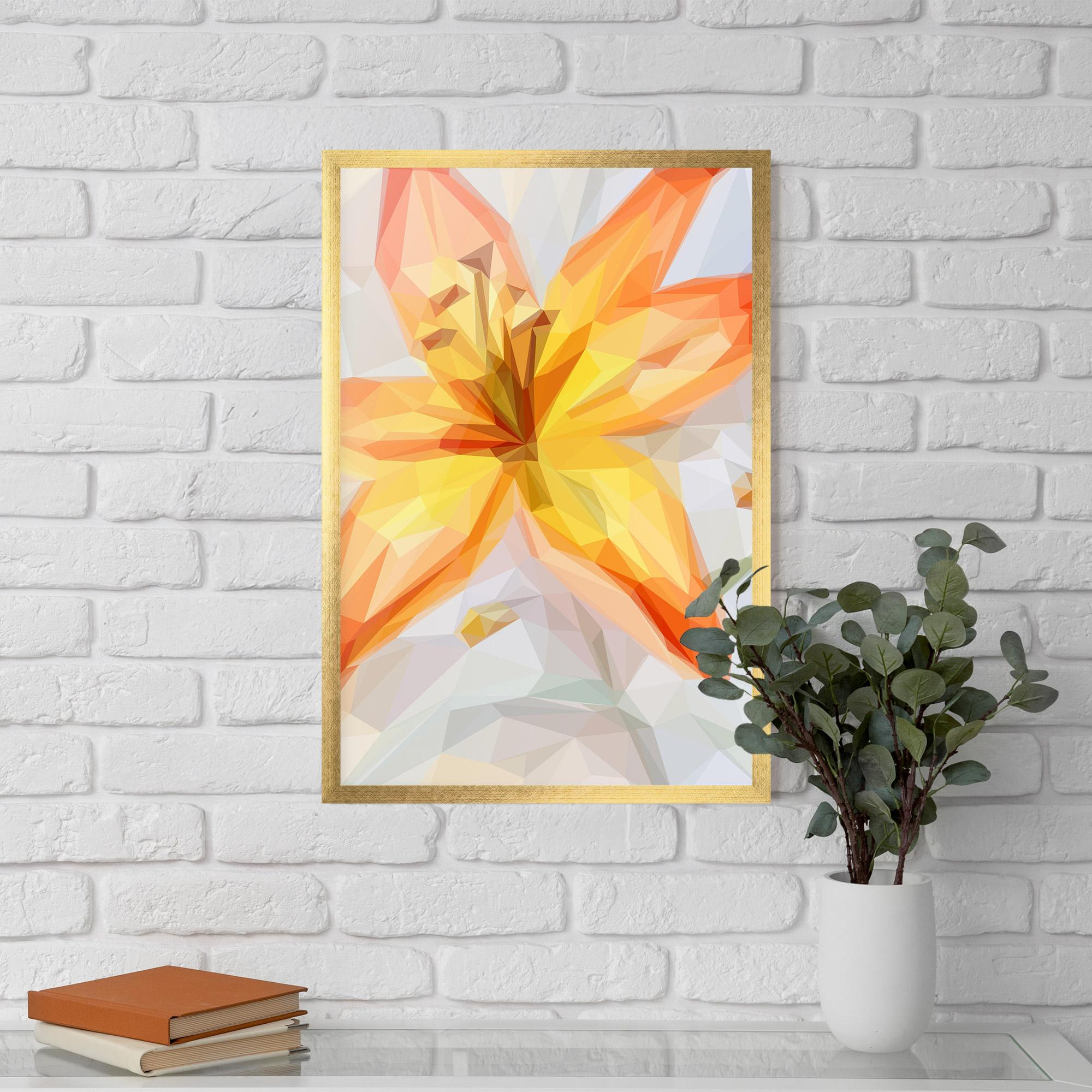 Gerahmte Poster Yellow Orange Lily mockup 5