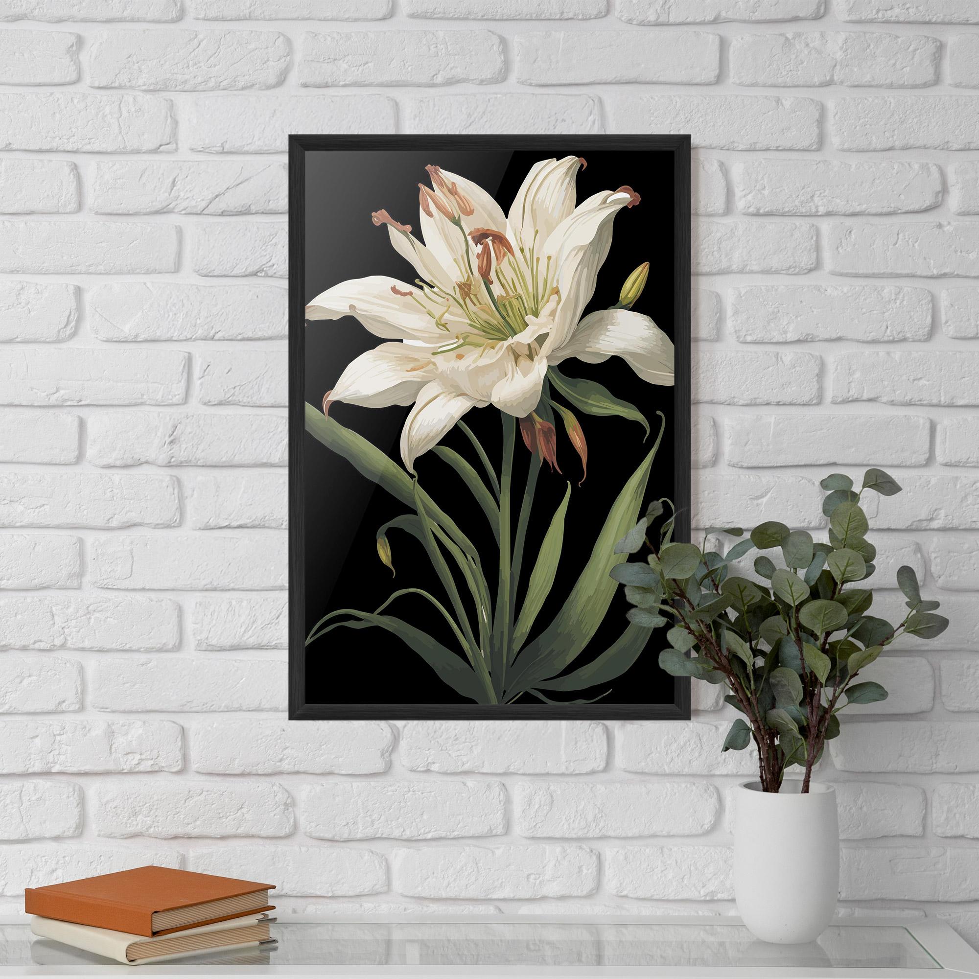 Gerahmte Poster Columbia White Lily mockup 5