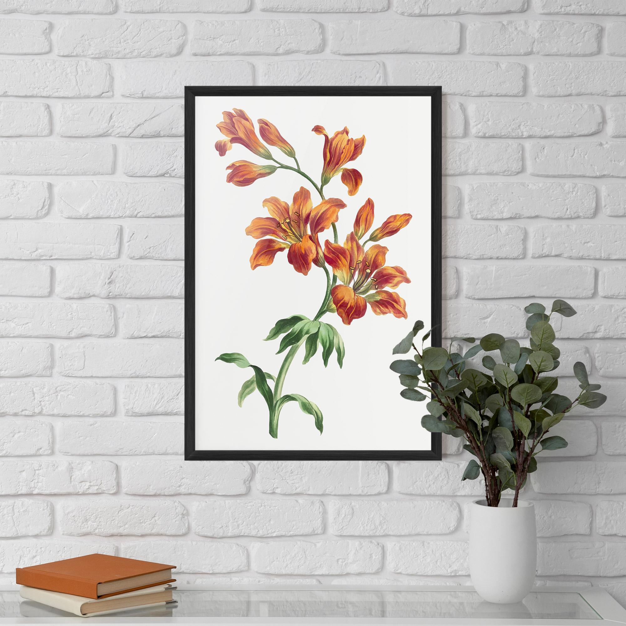 Gerahmte Poster Orange Painted Lily mockup 5