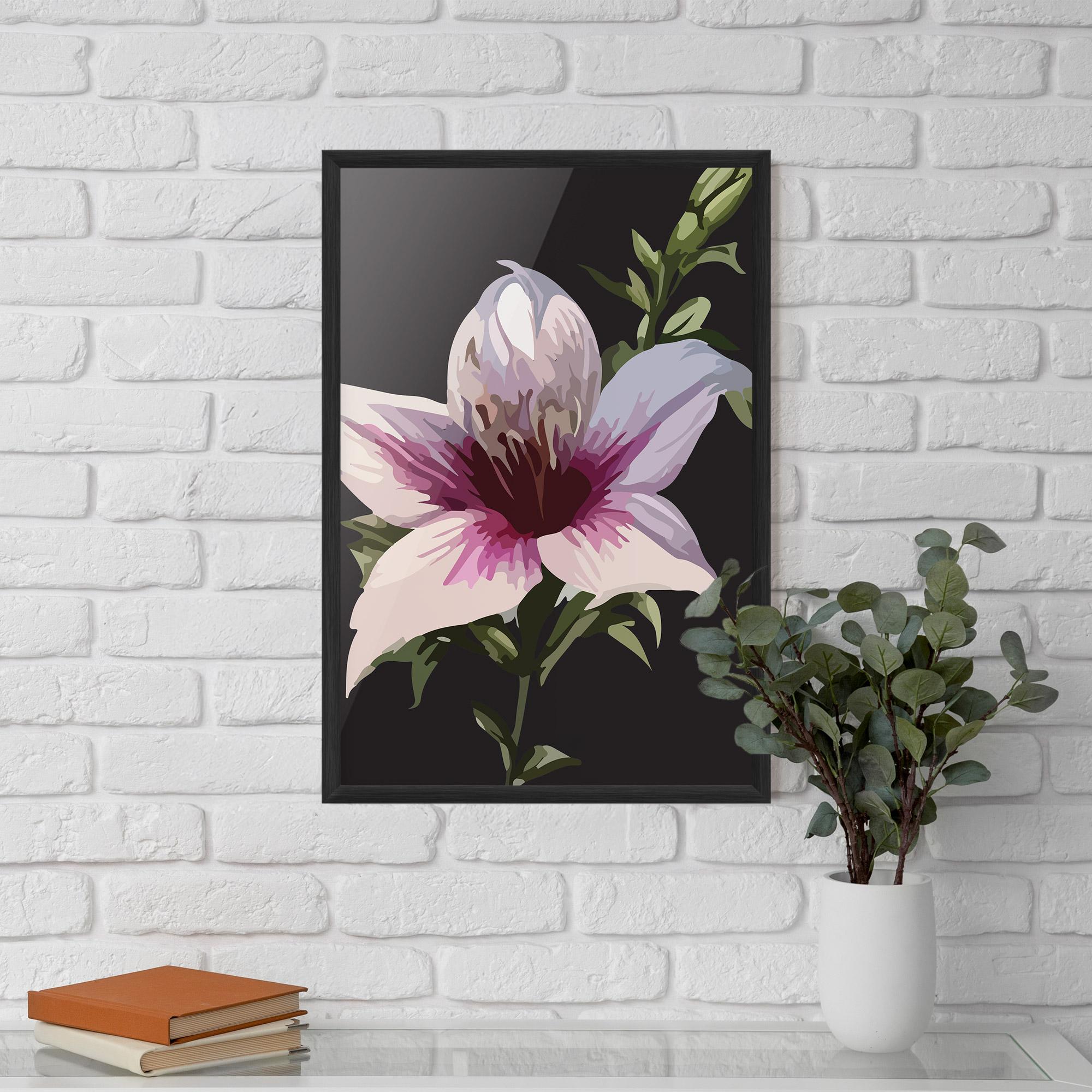 Gerahmte Poster Pink Pretty Lily mockup 5