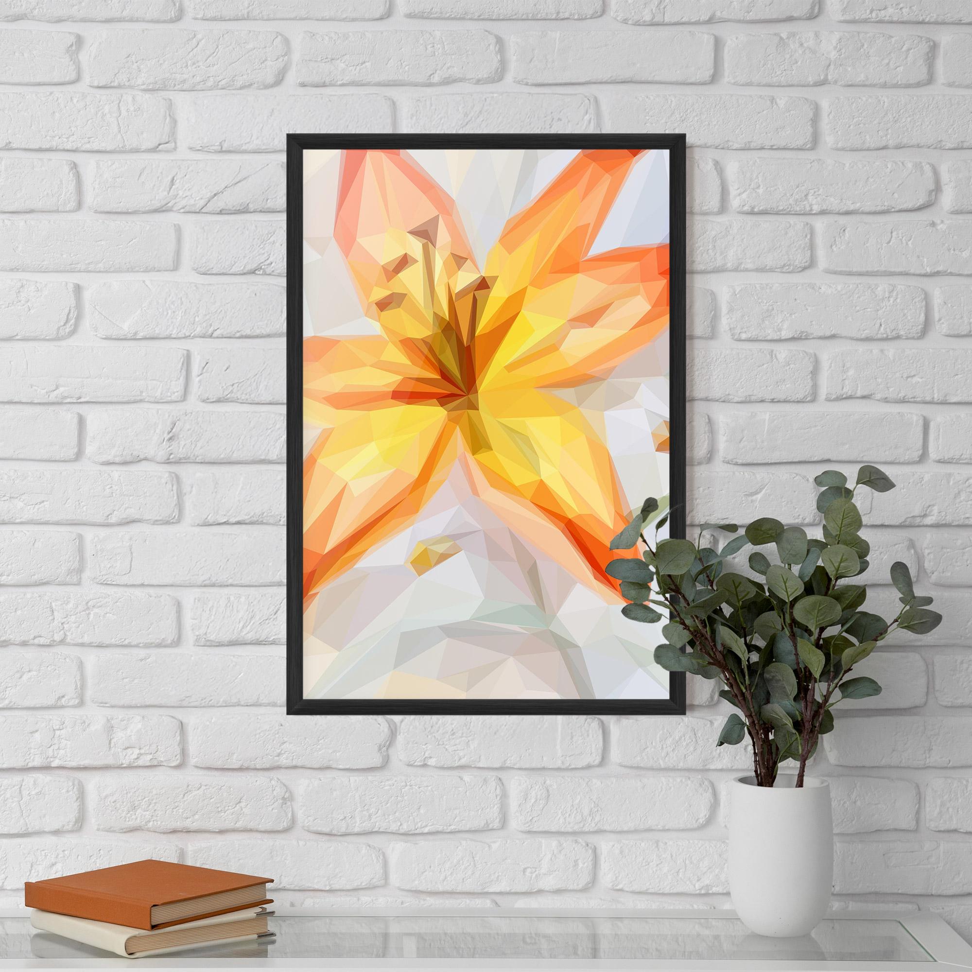 Gerahmte Poster Yellow Orange Lily mockup 5