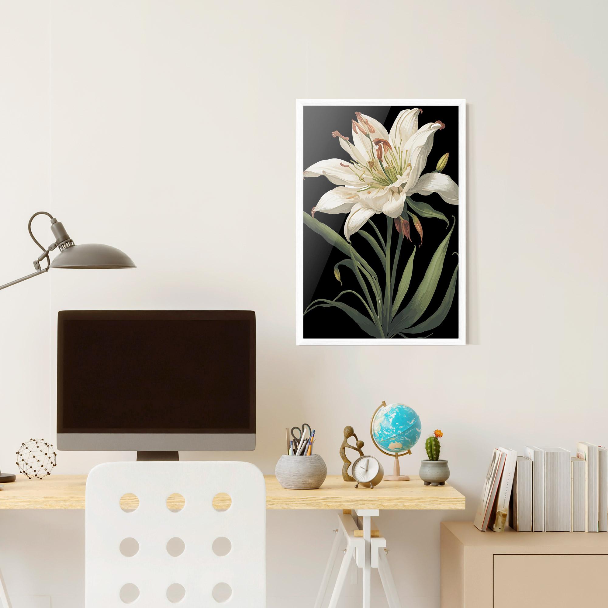 Gerahmte Poster Columbia White Lily mockup 6