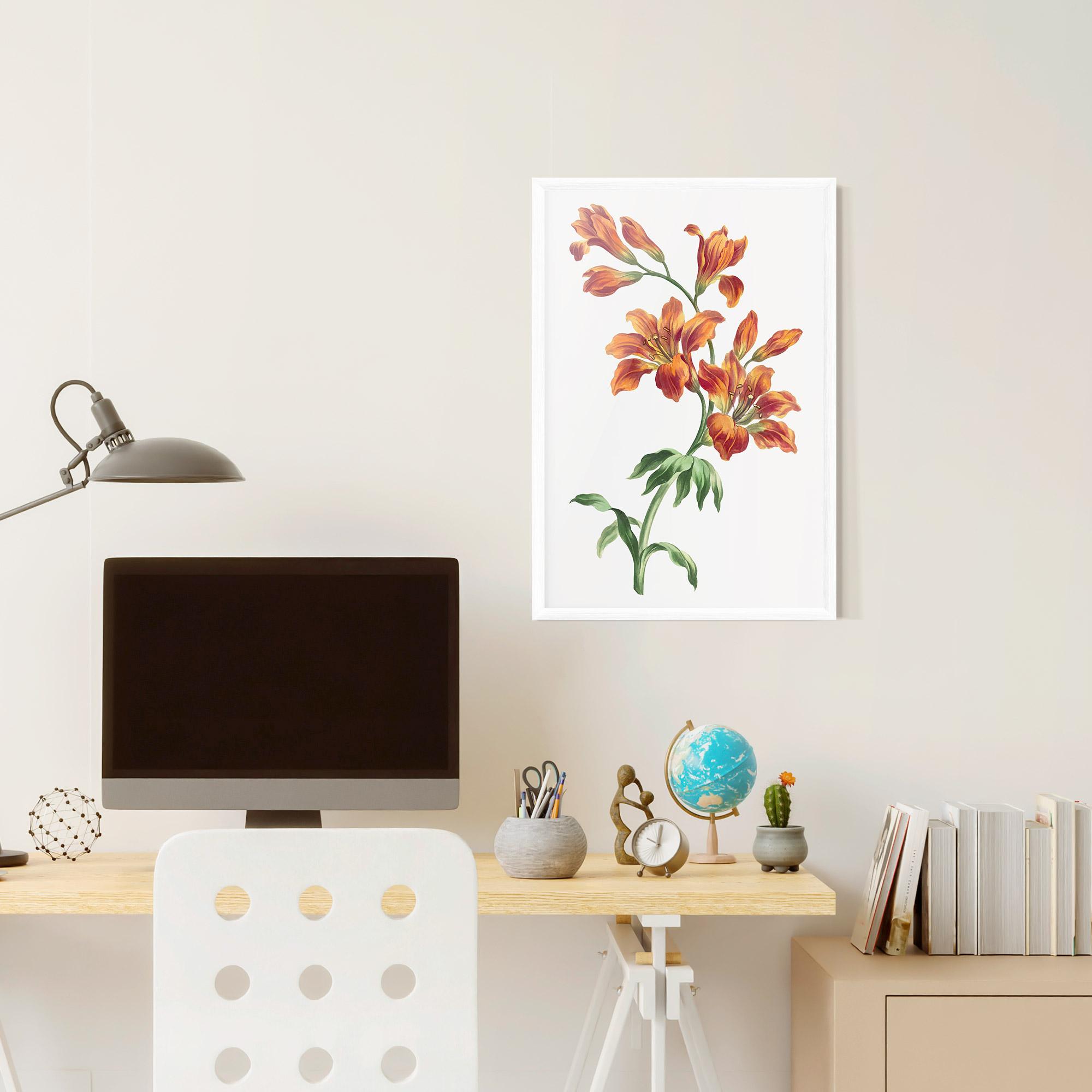 Gerahmte Poster Orange Painted Lily mockup 6