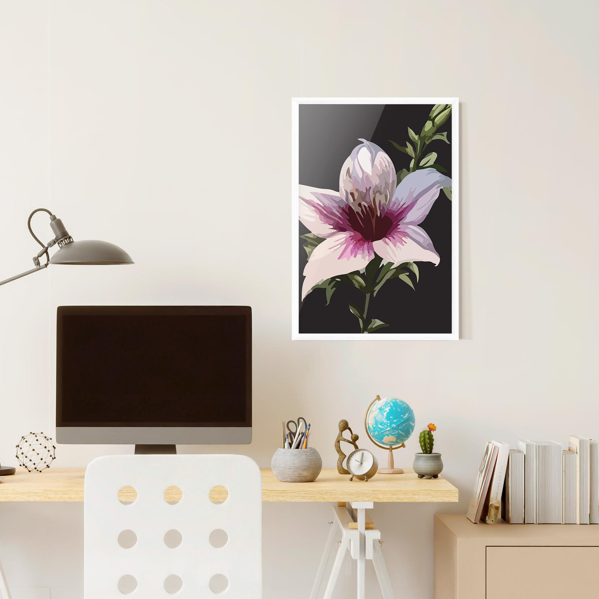 Gerahmte Poster Pink Pretty Lily mockup 6