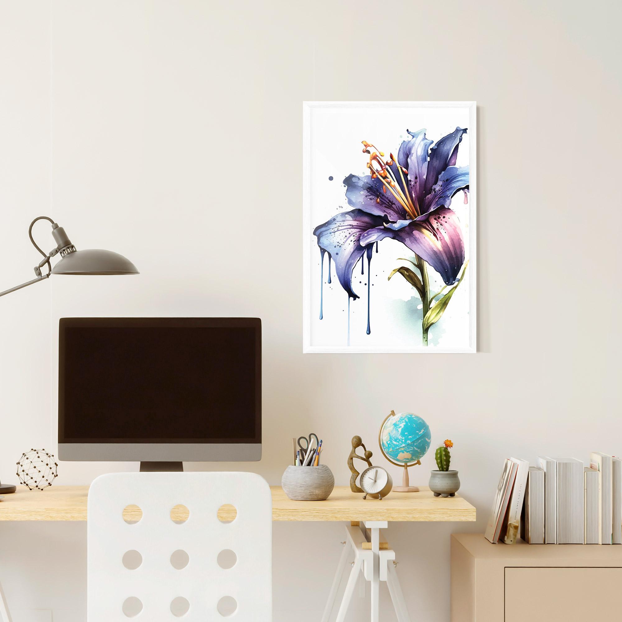 Gerahmte Poster Purple Orange Lily mockup 6