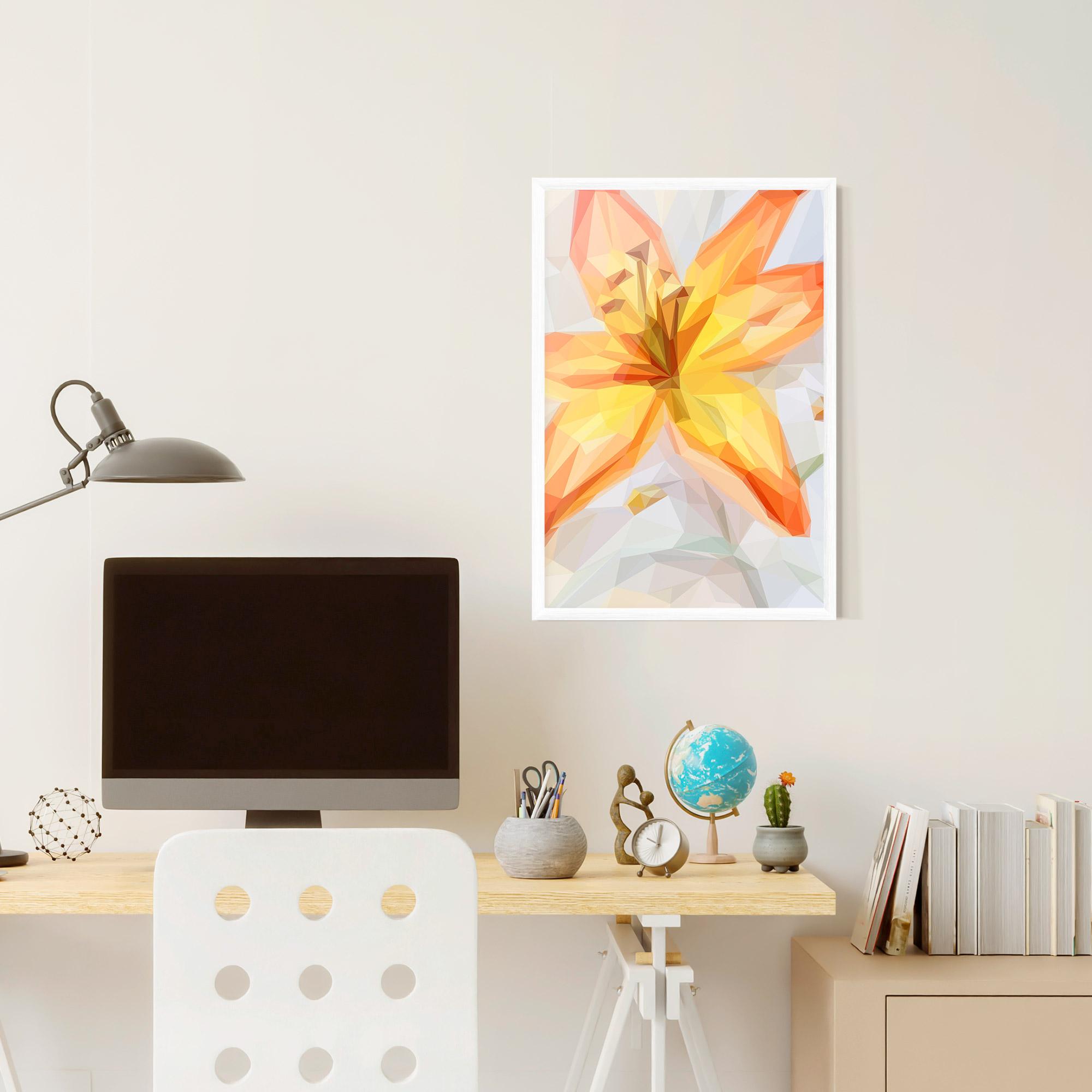 Gerahmte Poster Yellow Orange Lily mockup 6