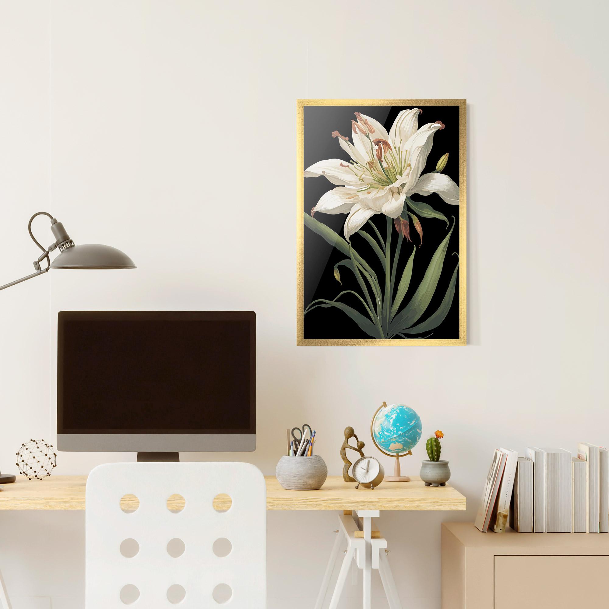 Gerahmte Poster Columbia White Lily mockup 6