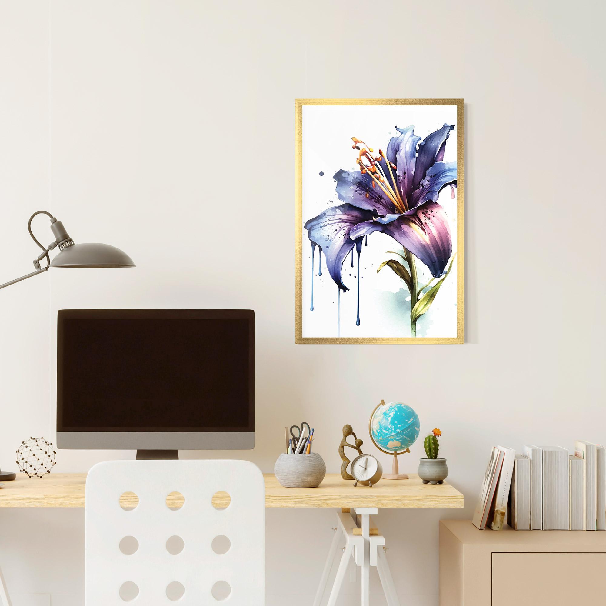 Gerahmte Poster Purple Orange Lily mockup 6