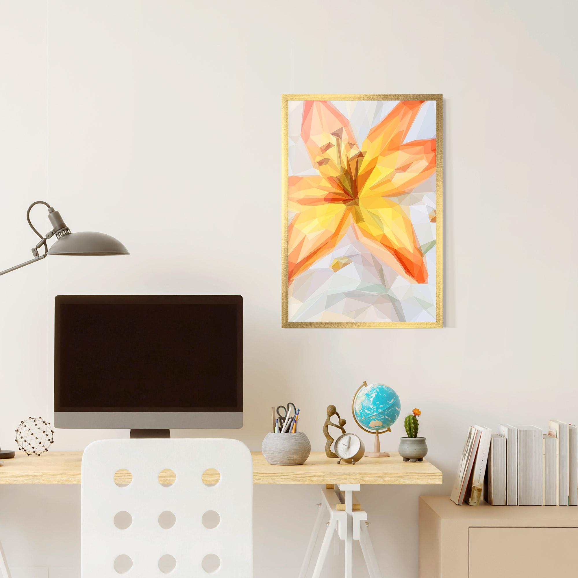 Gerahmte Poster Yellow Orange Lily mockup 6