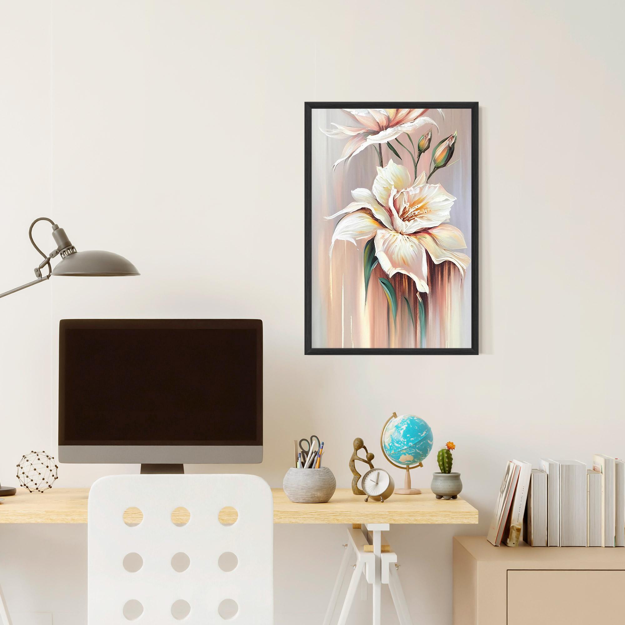 Gerahmte Poster Abstract Lily Painting mockup 6