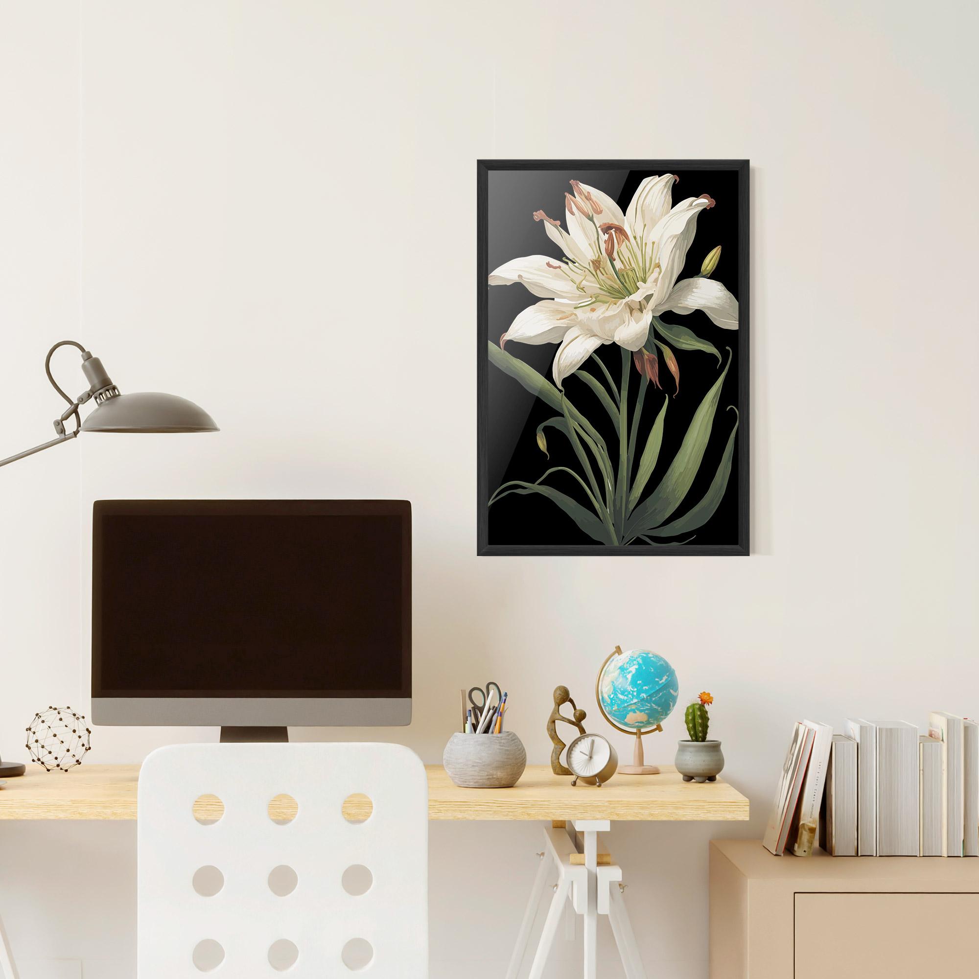 Gerahmte Poster Columbia White Lily mockup 6