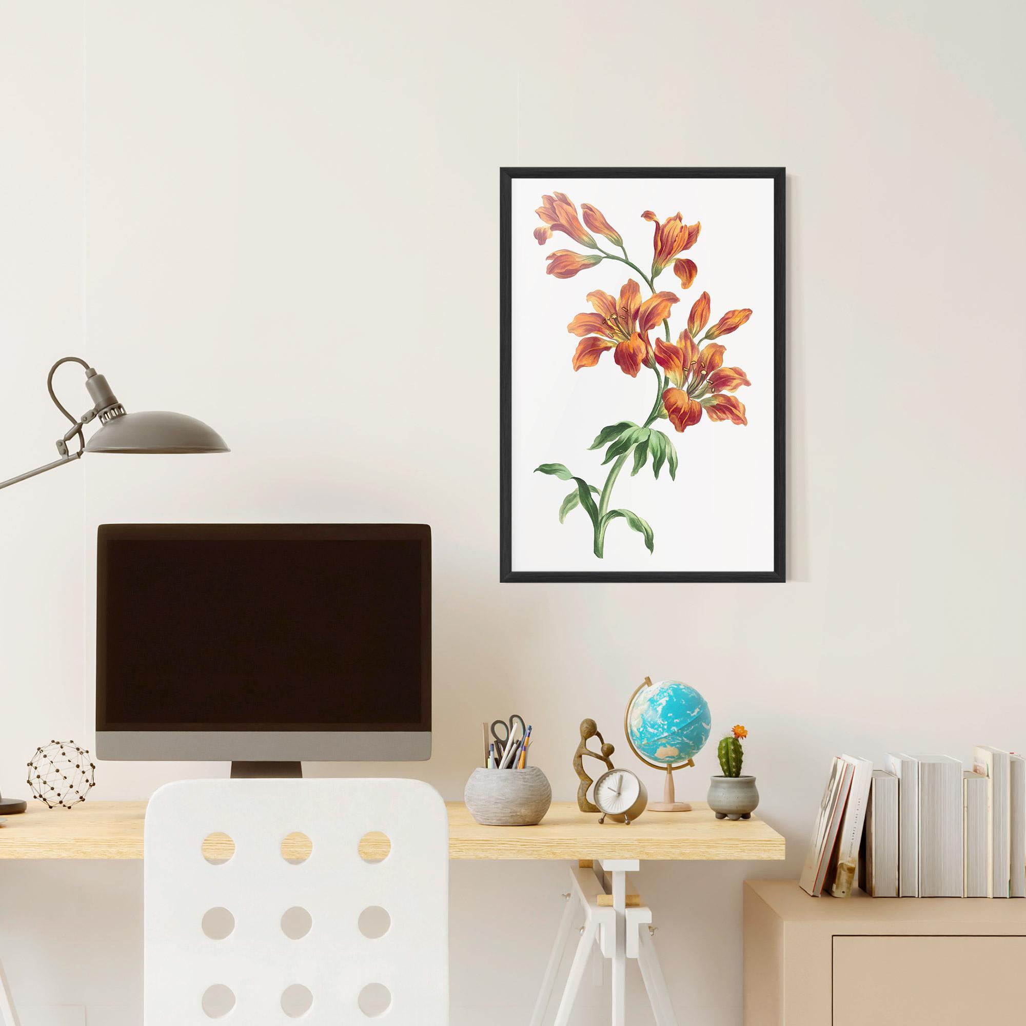 Gerahmte Poster Orange Painted Lily mockup 6