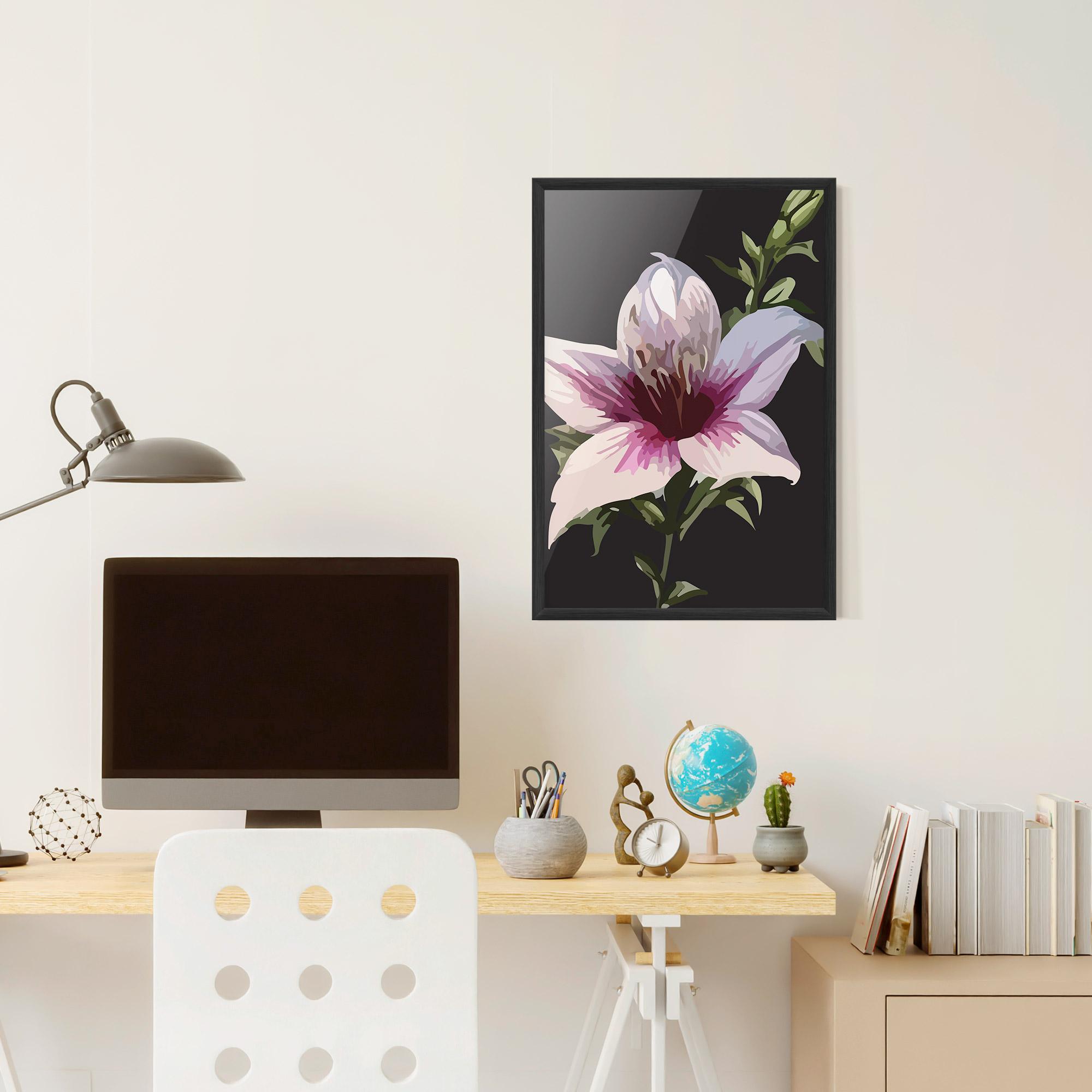 Gerahmte Poster Pink Pretty Lily mockup 6