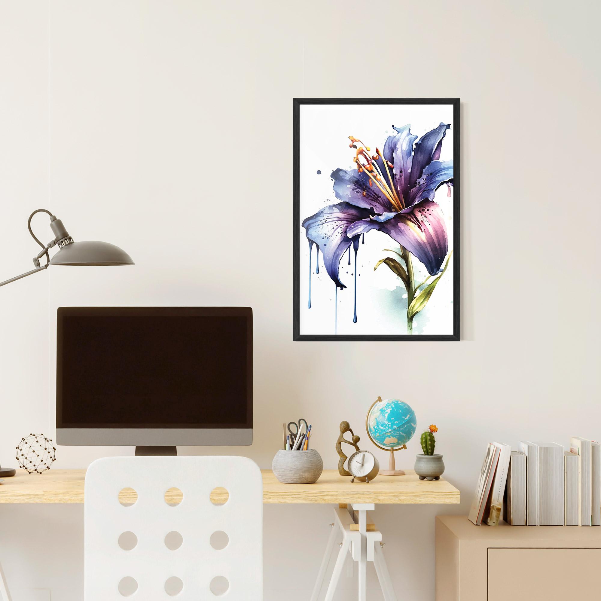 Gerahmte Poster Purple Orange Lily mockup 6