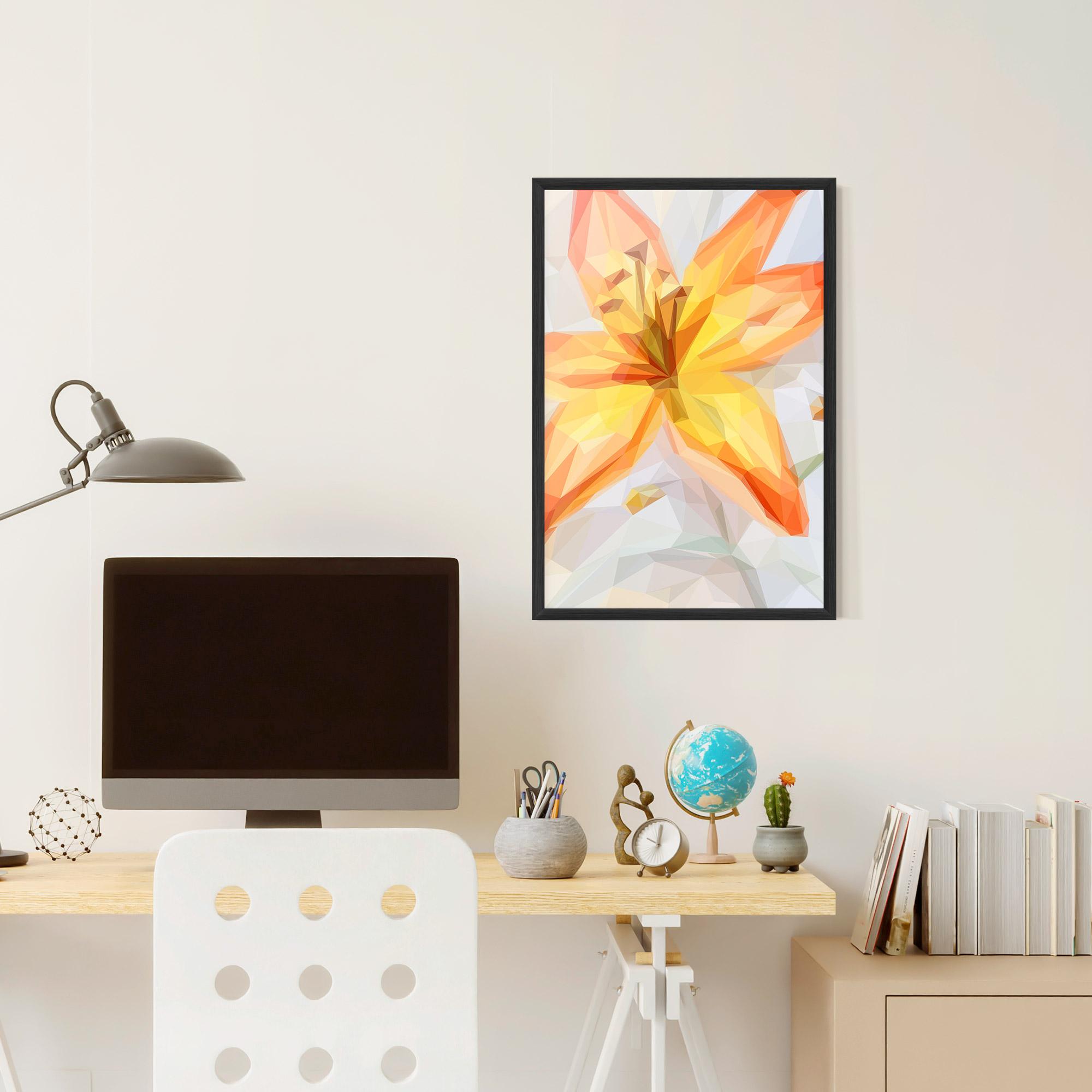 Gerahmte Poster Yellow Orange Lily mockup 6