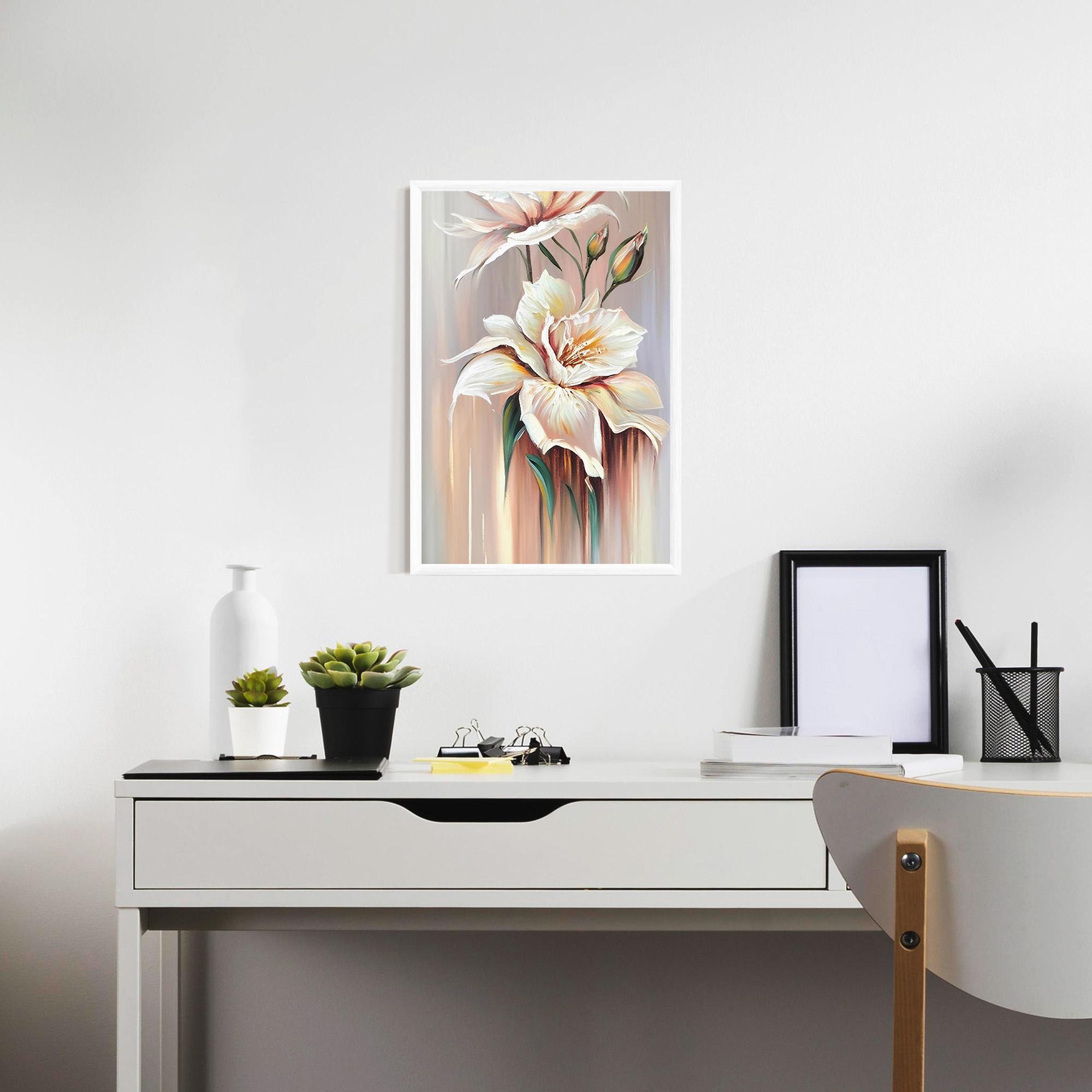 Gerahmte Poster Abstract Lily Painting mockup 7