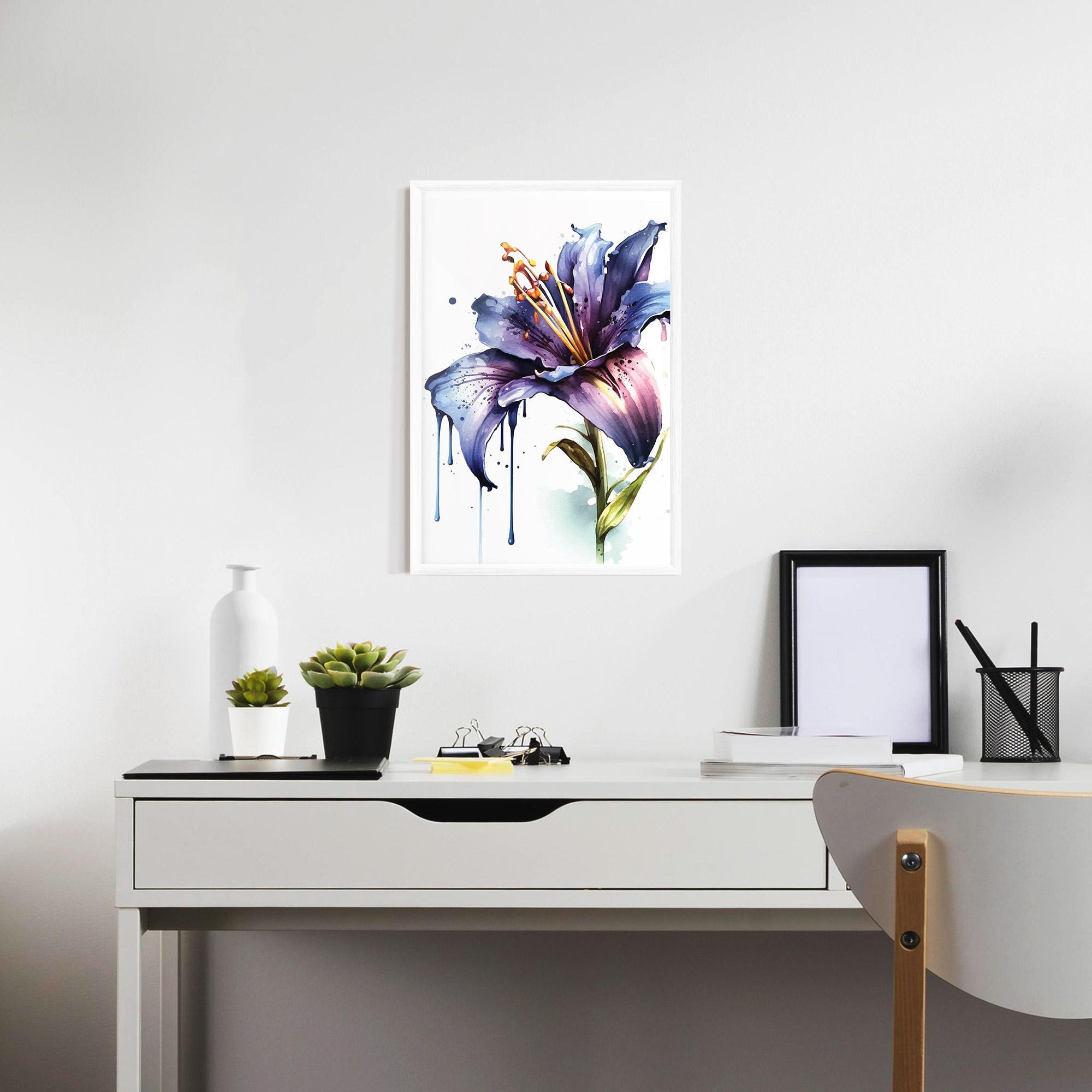 Gerahmte Poster Purple Orange Lily mockup 7