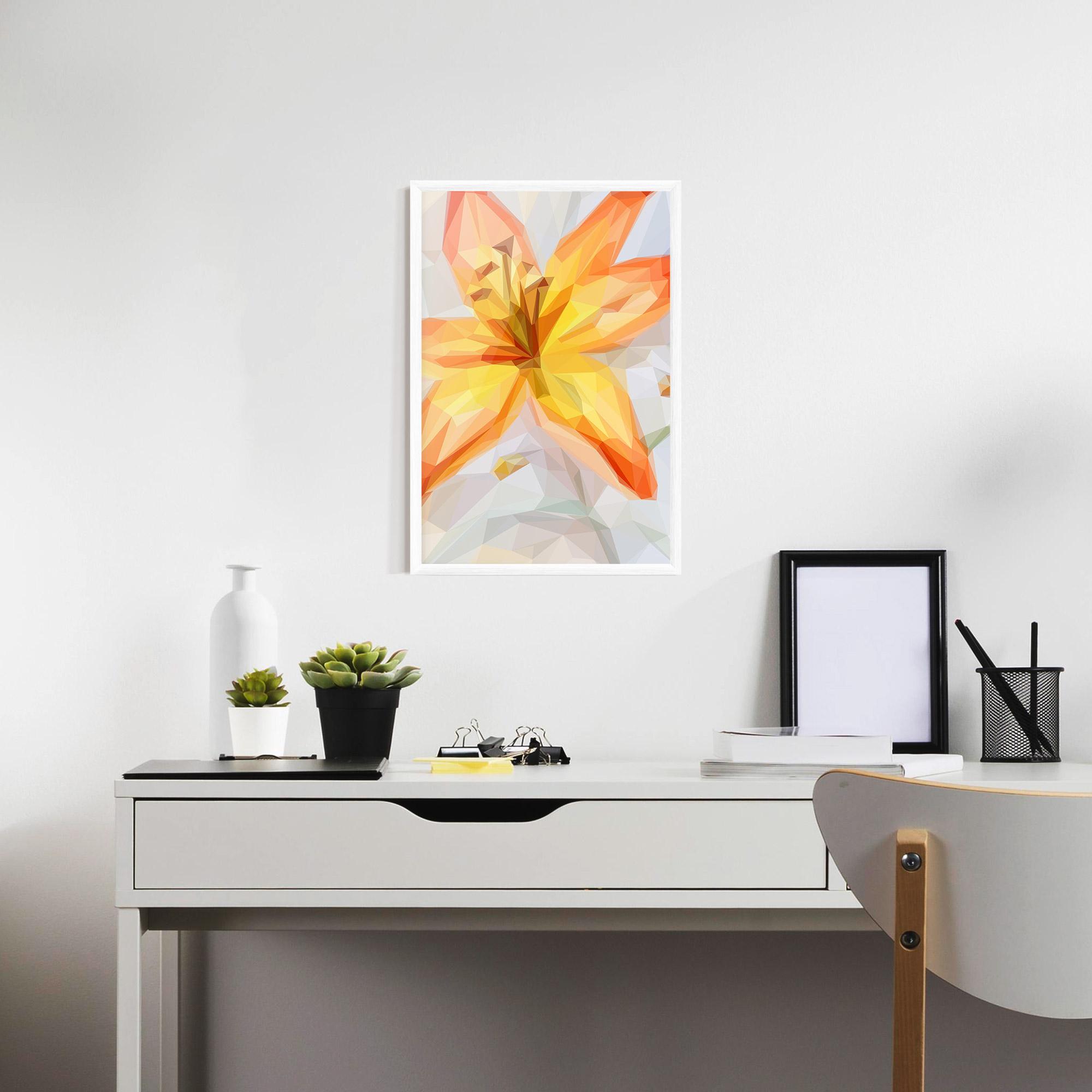 Gerahmte Poster Yellow Orange Lily mockup 7