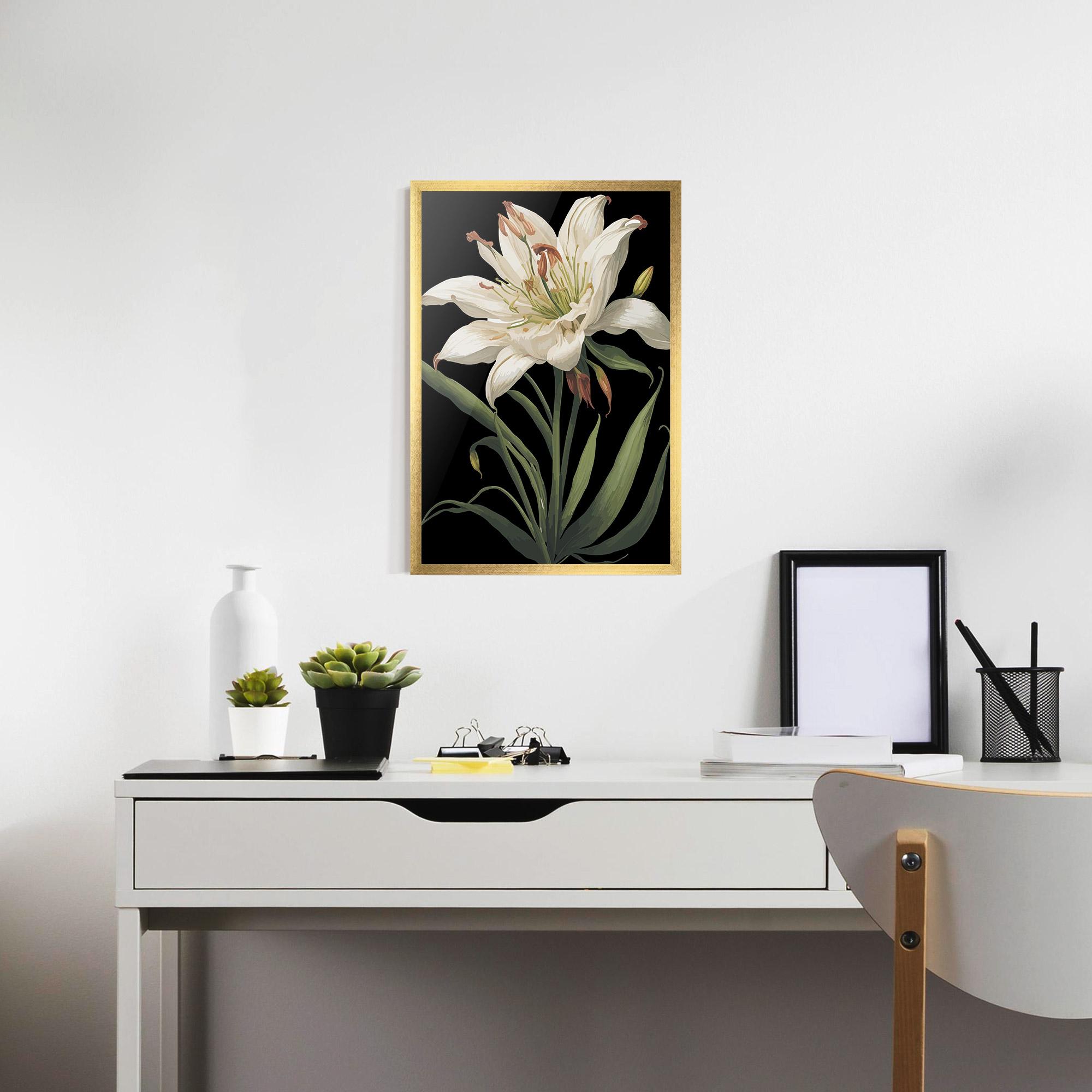 Gerahmte Poster Columbia White Lily mockup 7