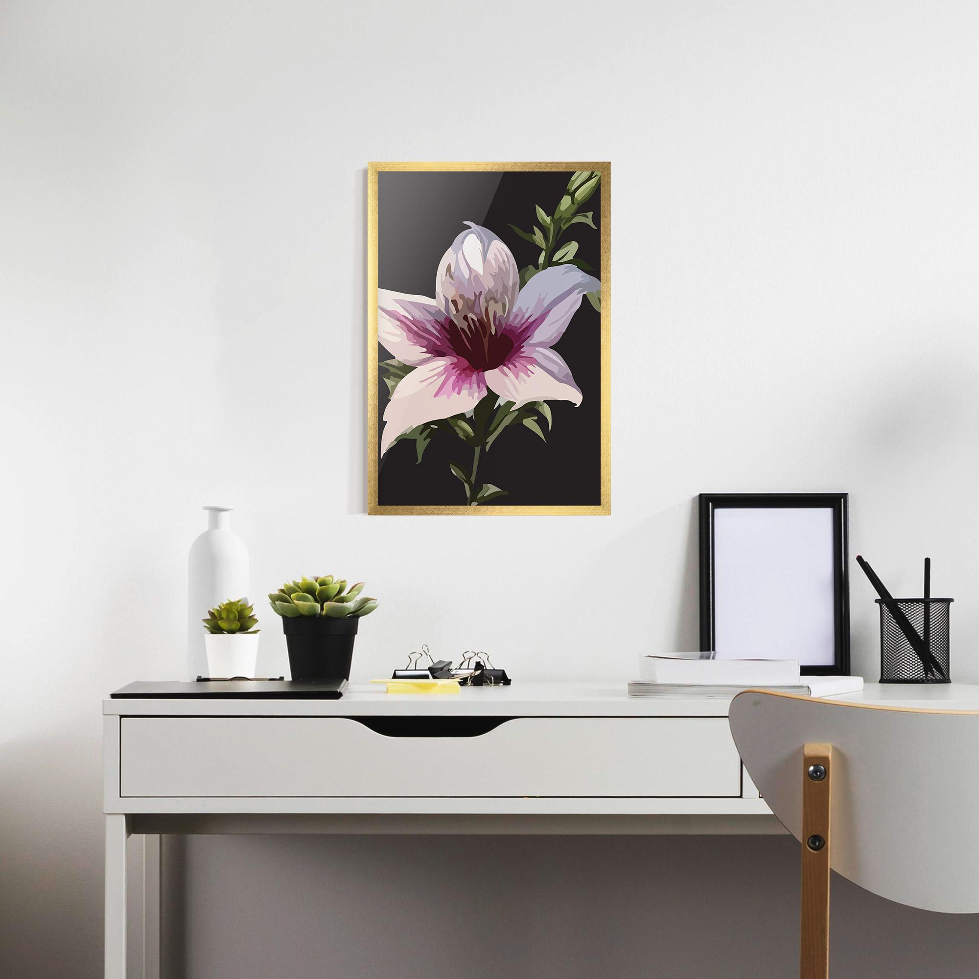 Gerahmte Poster Pink Pretty Lily mockup 7