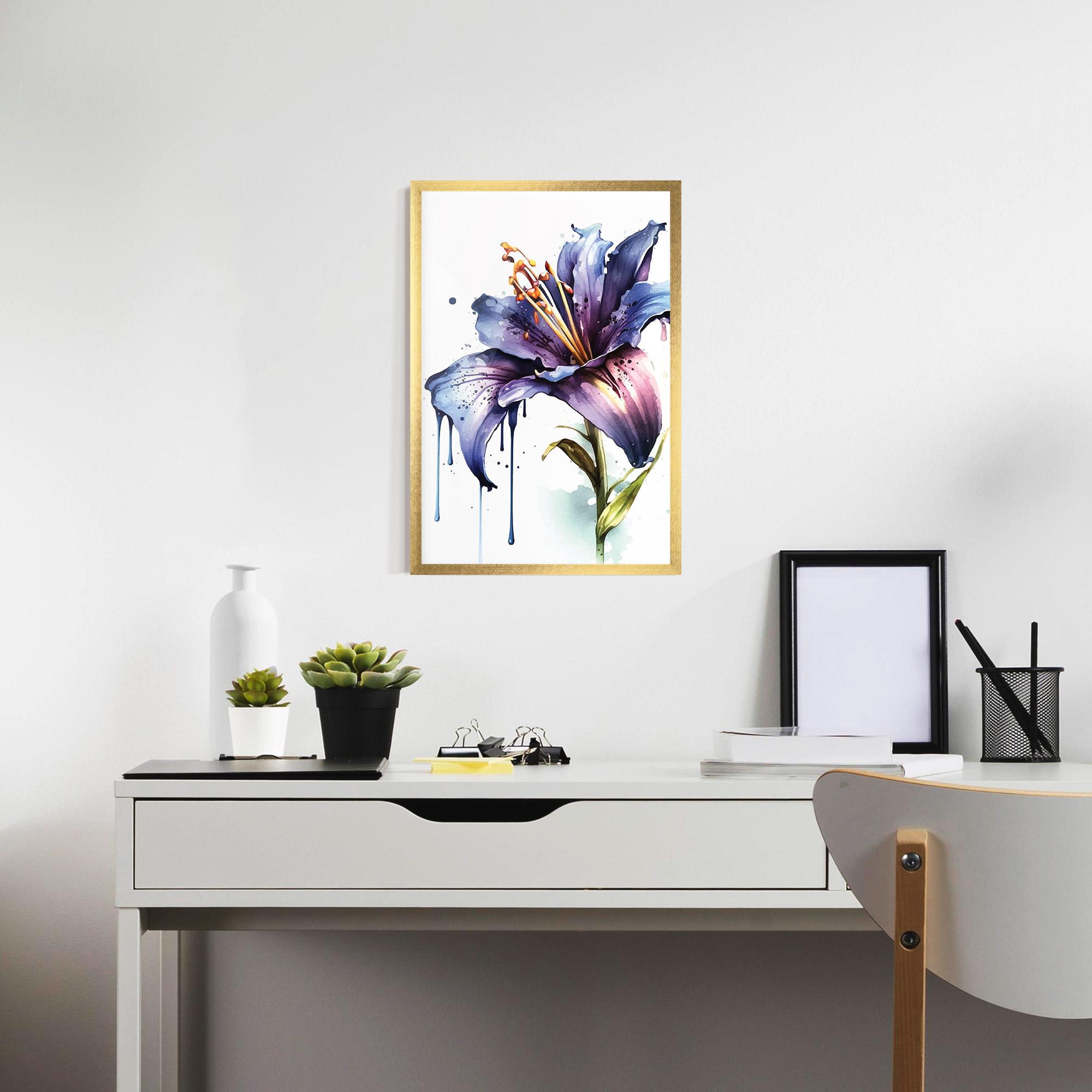 Gerahmte Poster Purple Orange Lily mockup 7