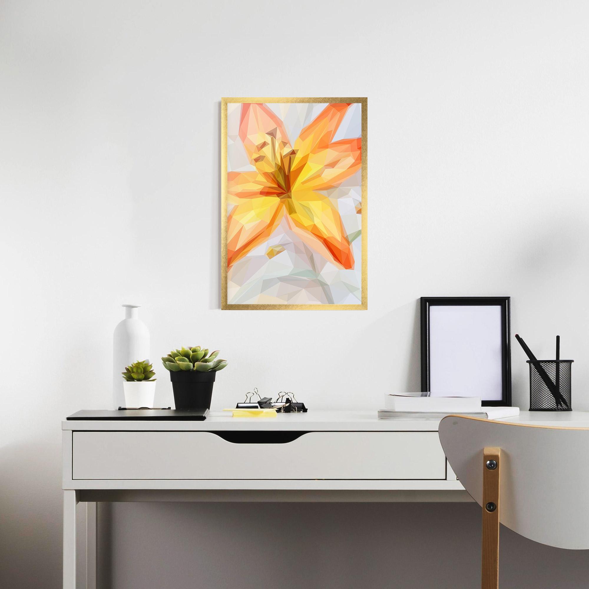 Gerahmte Poster Yellow Orange Lily mockup 7