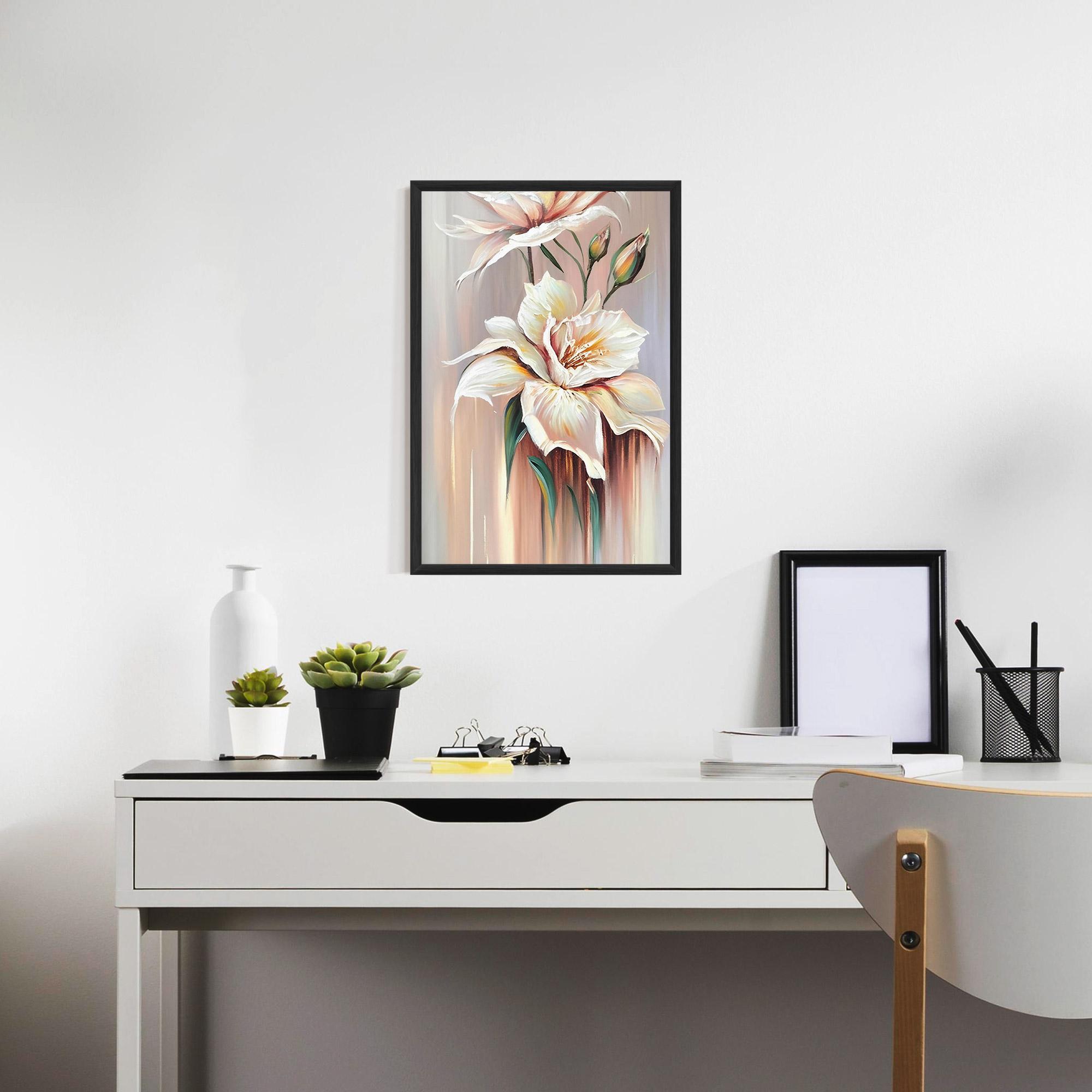Gerahmte Poster Abstract Lily Painting mockup 7