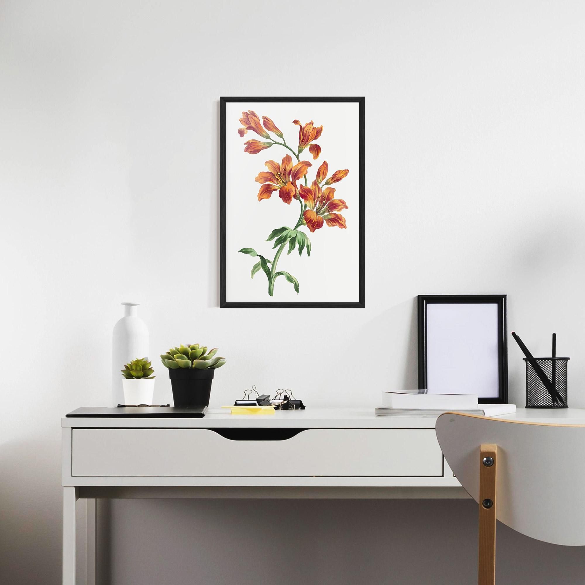 Gerahmte Poster Orange Painted Lily mockup 7