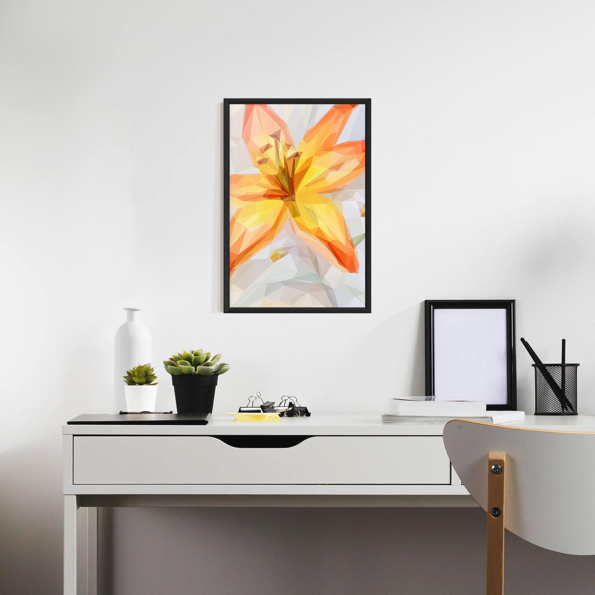 Gerahmte Poster Yellow Orange Lily mockup 7