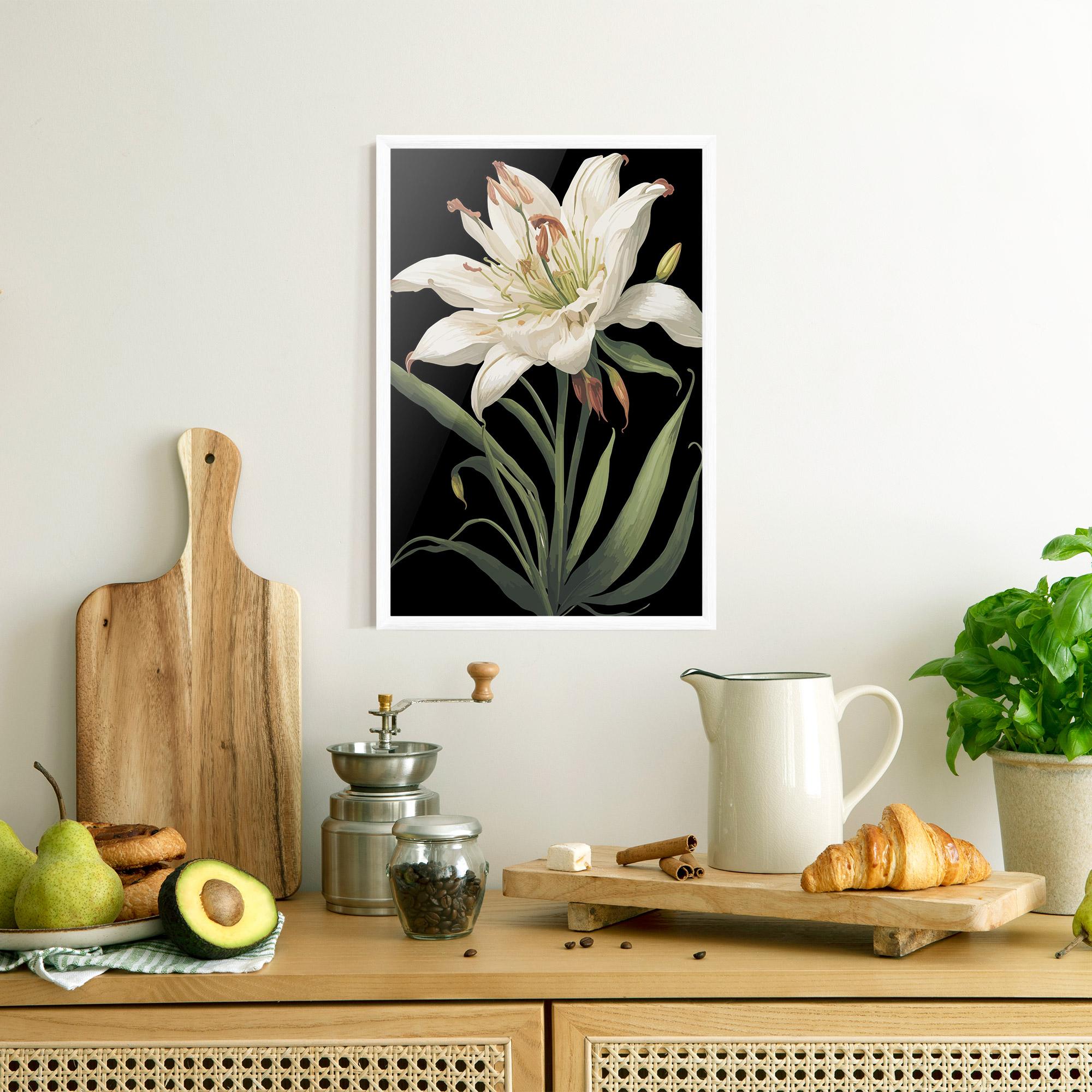 Gerahmte Poster Columbia White Lily mockup 8