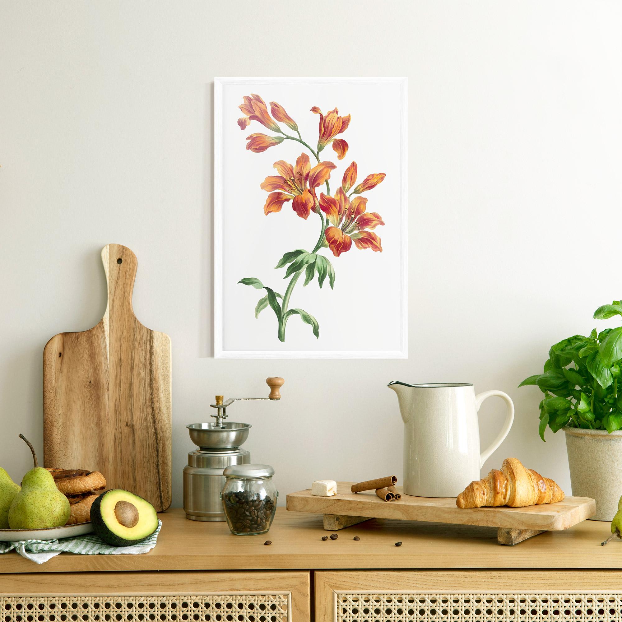 Gerahmte Poster Orange Painted Lily mockup 8