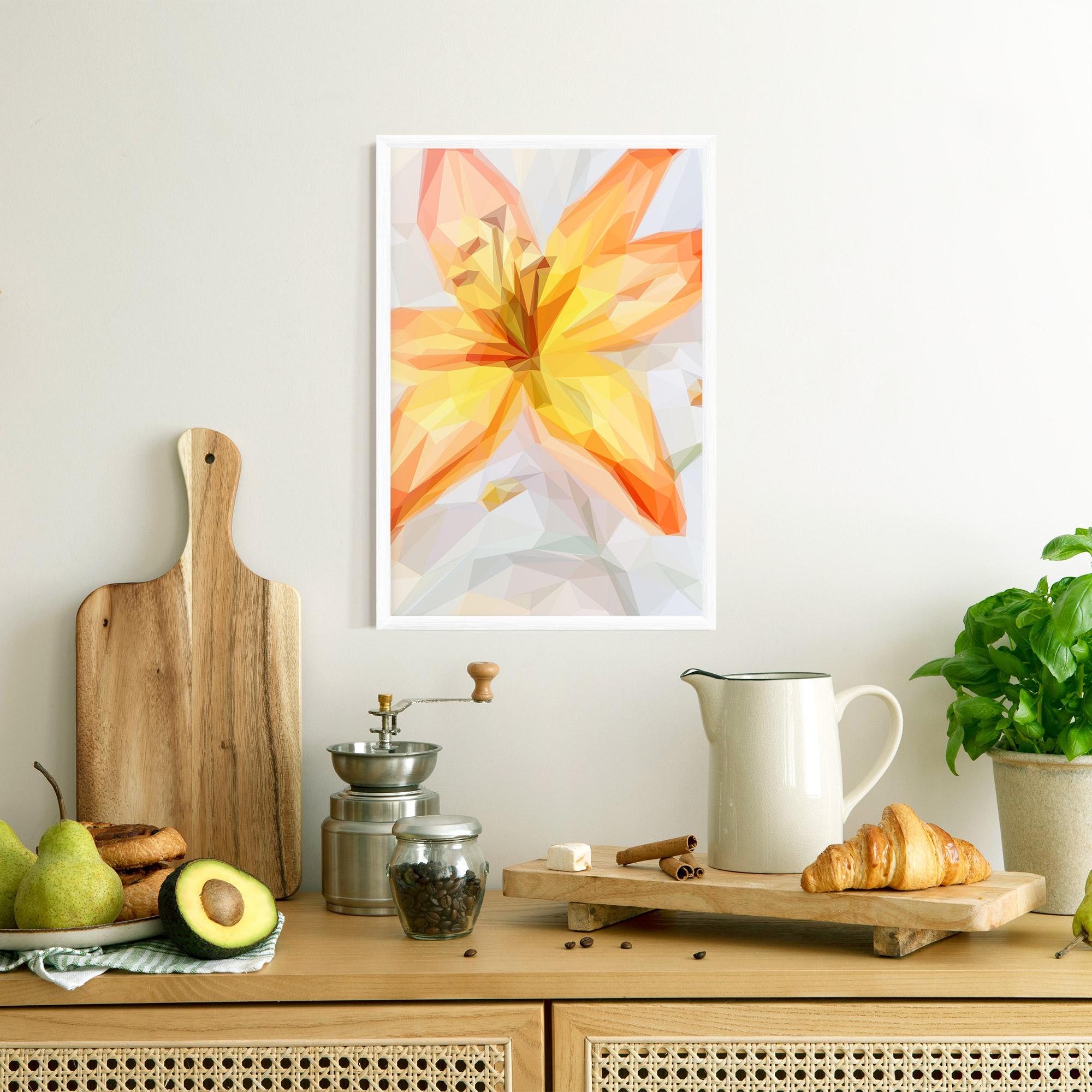 Gerahmte Poster Yellow Orange Lily mockup 8