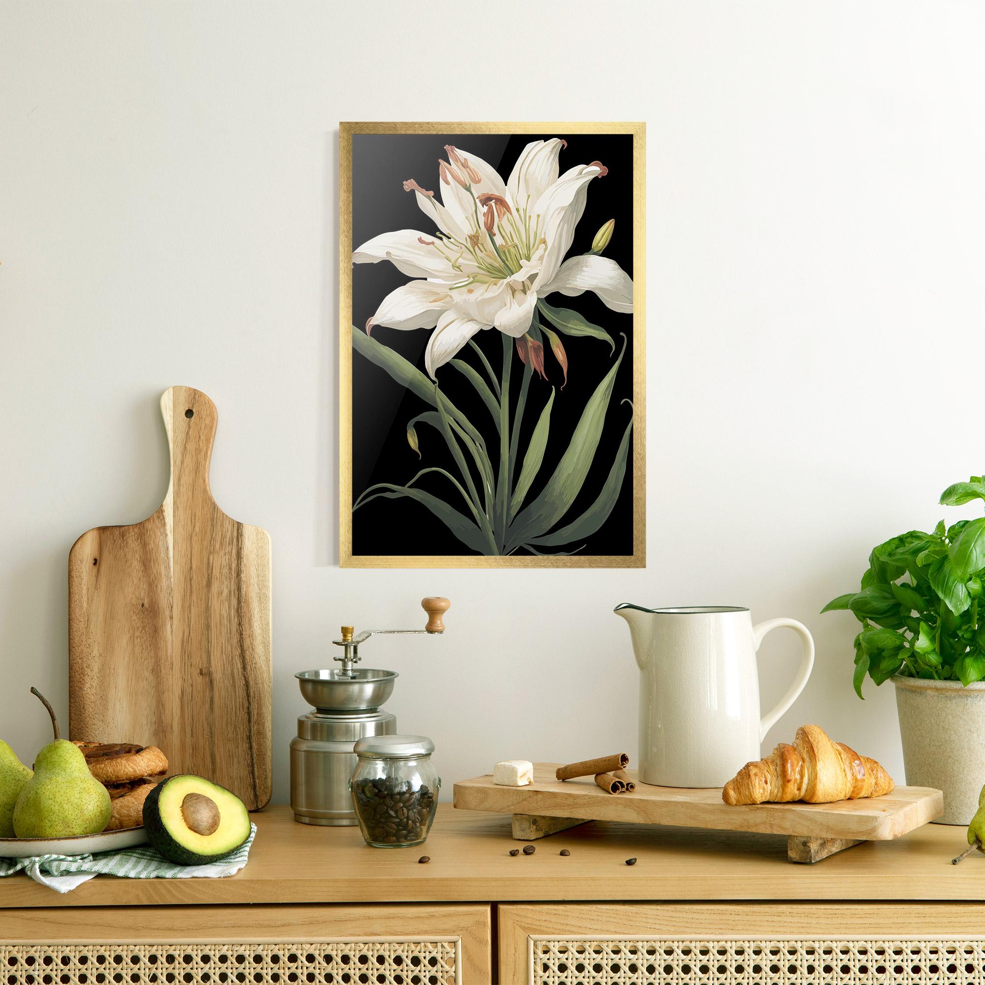 Gerahmte Poster Columbia White Lily mockup 8