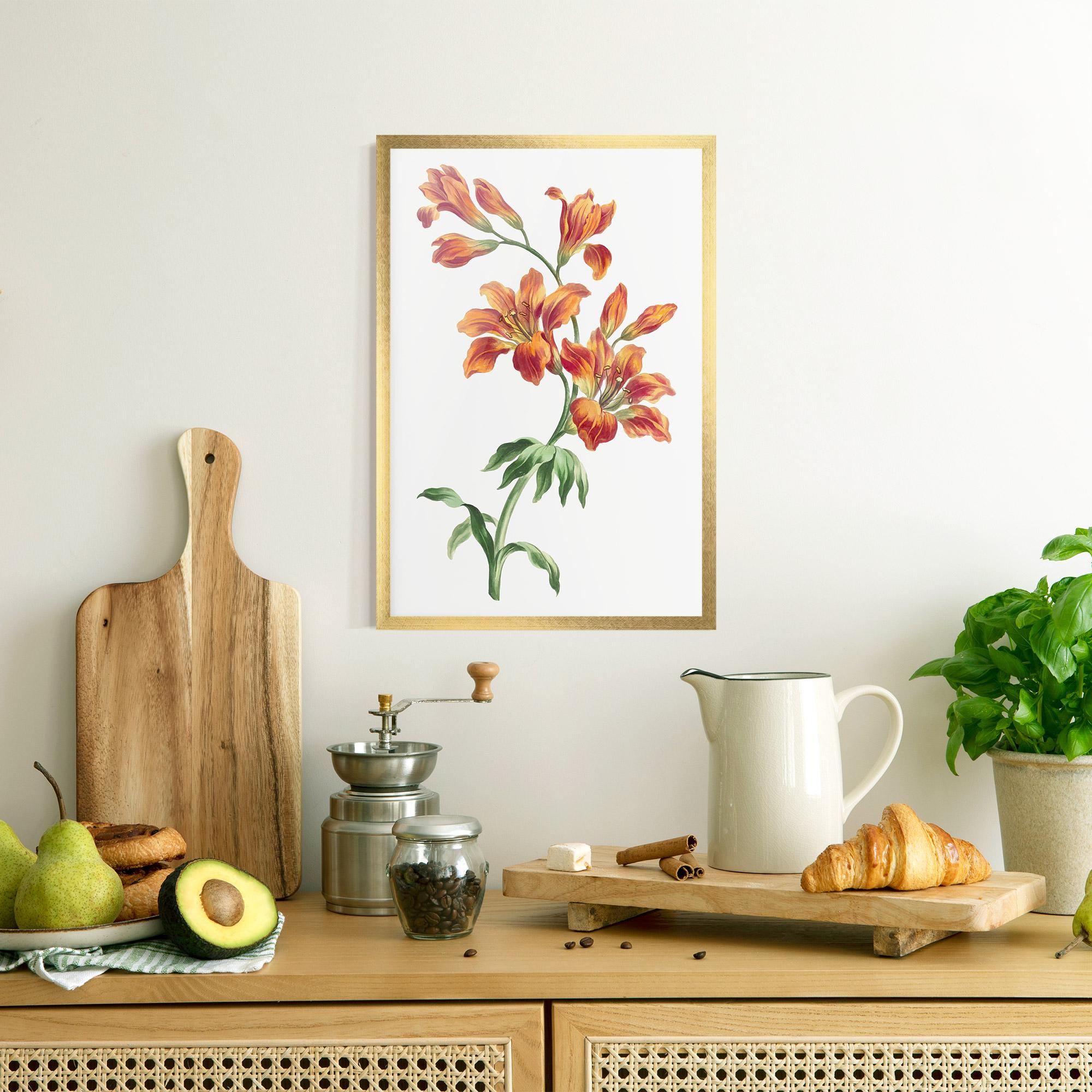 Gerahmte Poster Orange Painted Lily mockup 8