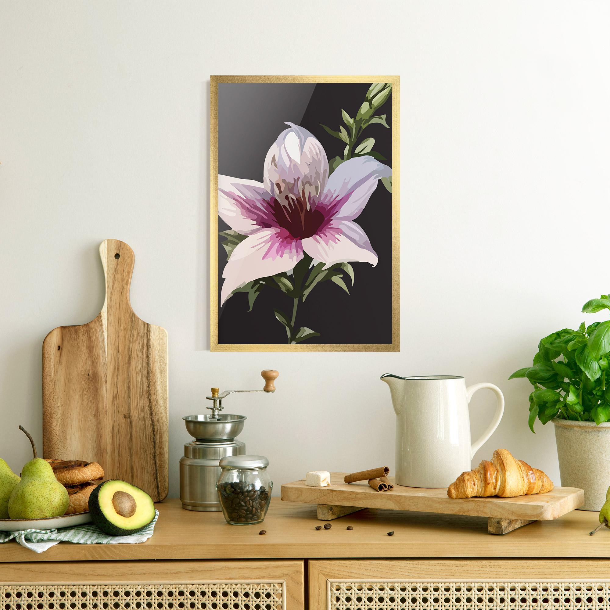 Gerahmte Poster Pink Pretty Lily mockup 8