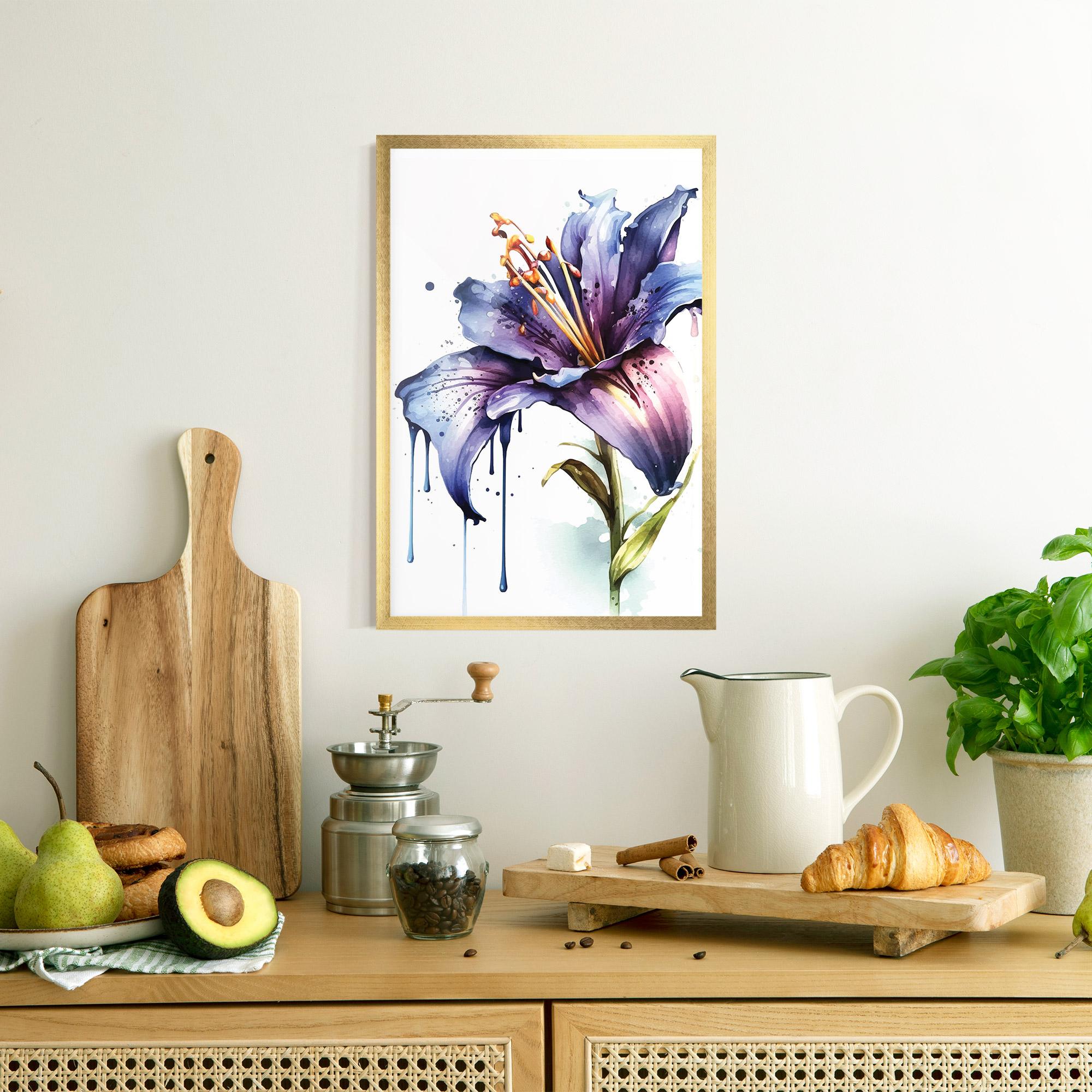 Gerahmte Poster Purple Orange Lily mockup 8
