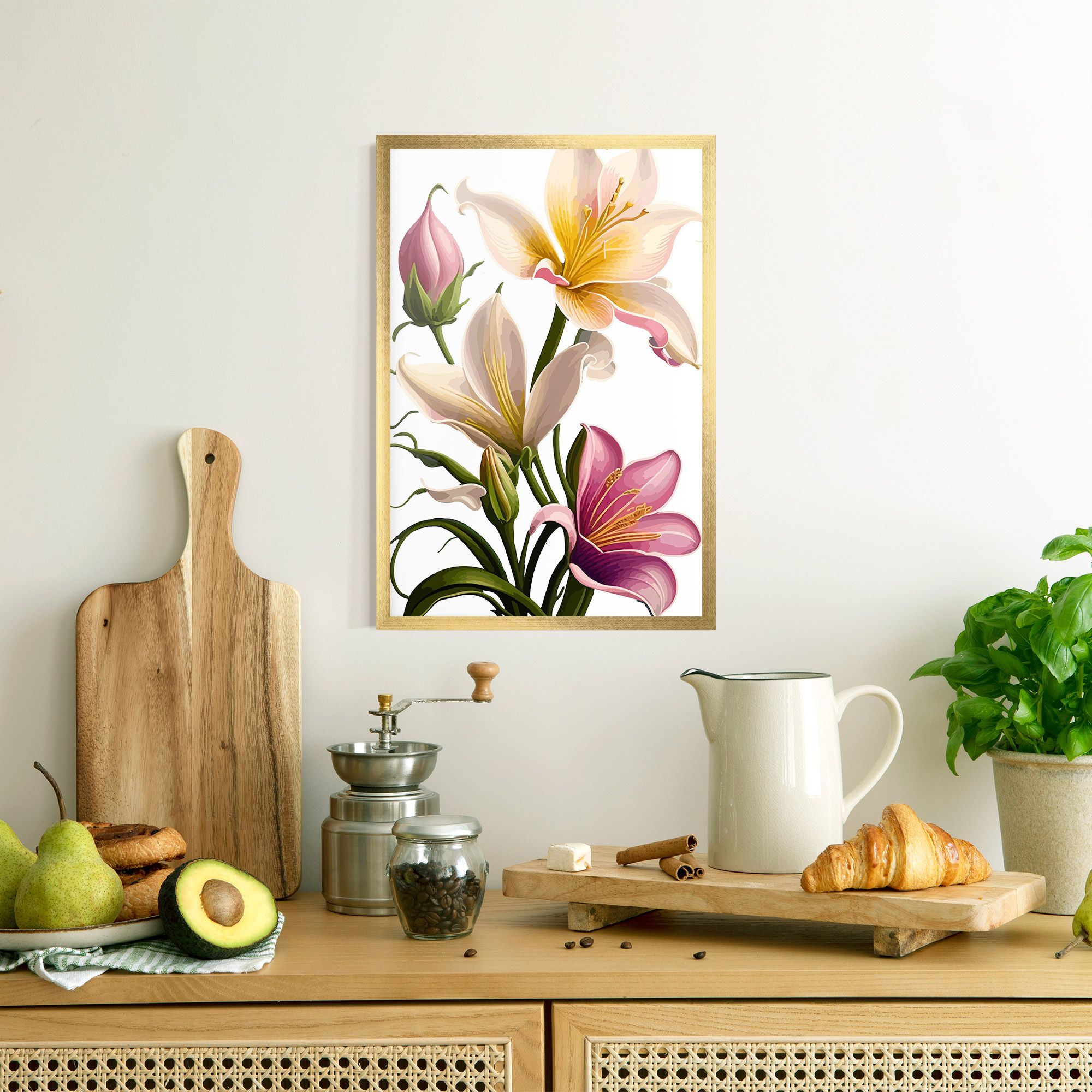Purple White Lily mockup 8