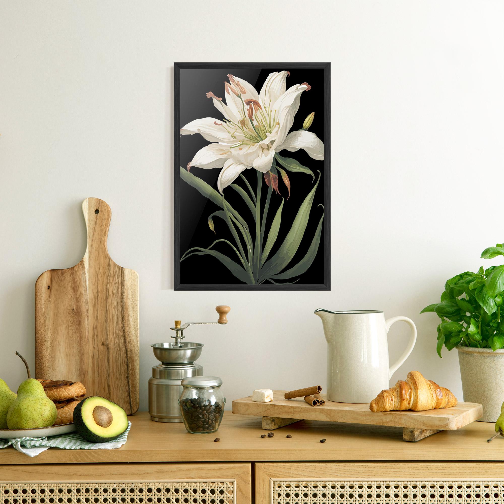 Gerahmte Poster Columbia White Lily mockup 8