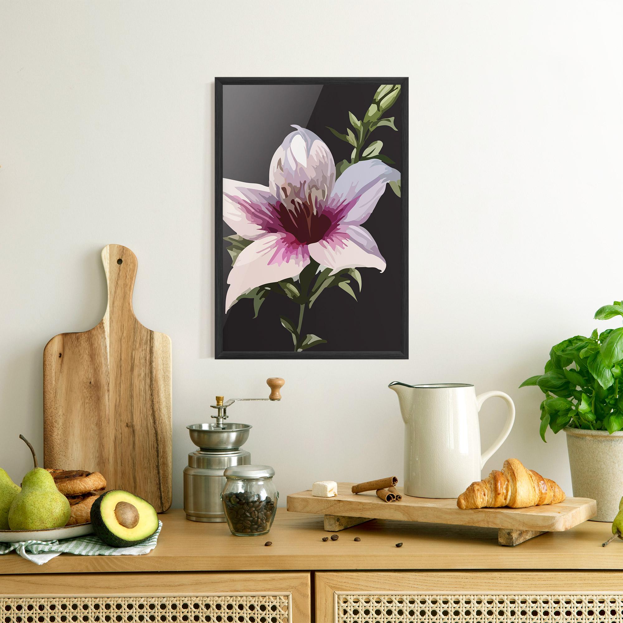Gerahmte Poster Pink Pretty Lily mockup 8
