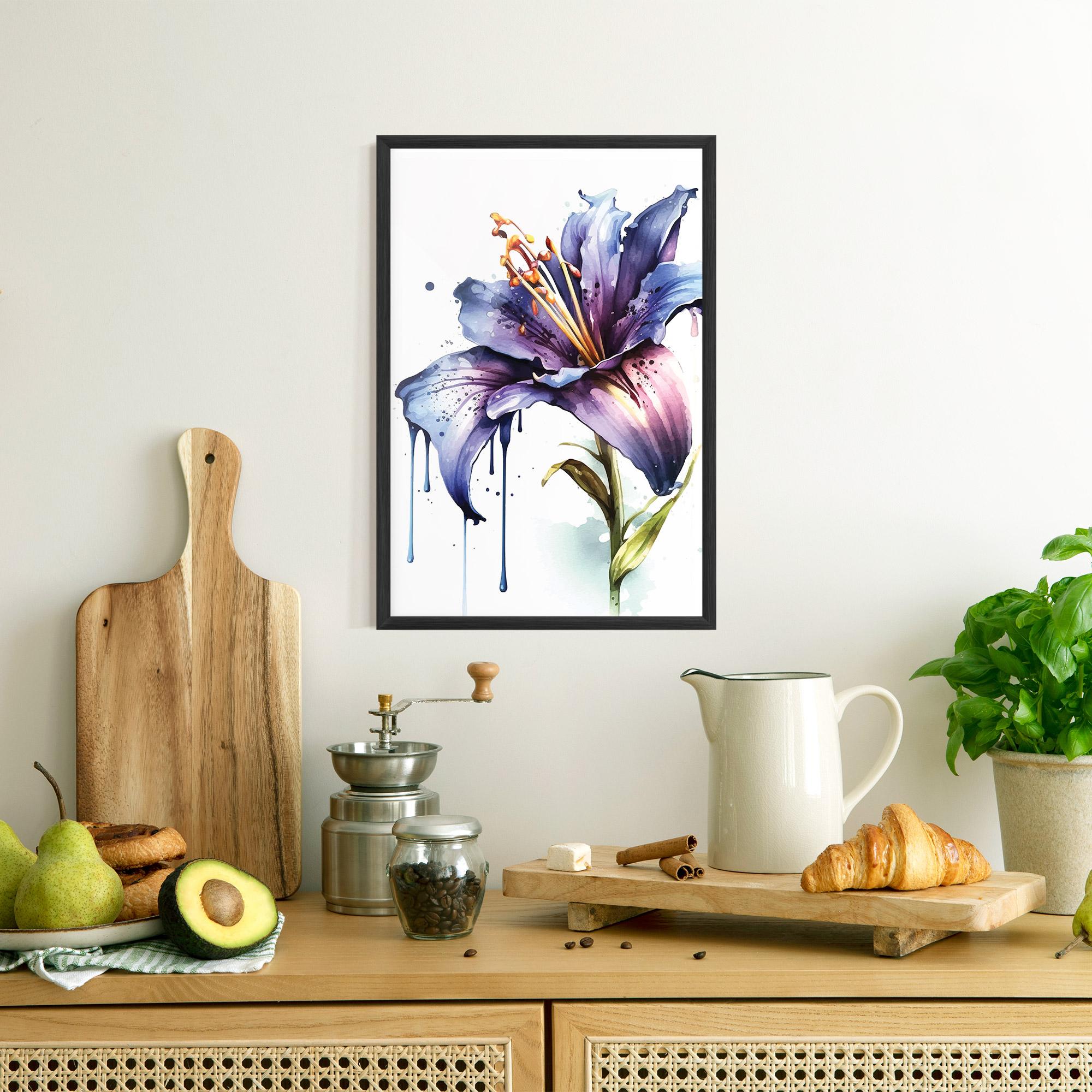 Gerahmte Poster Purple Orange Lily mockup 8