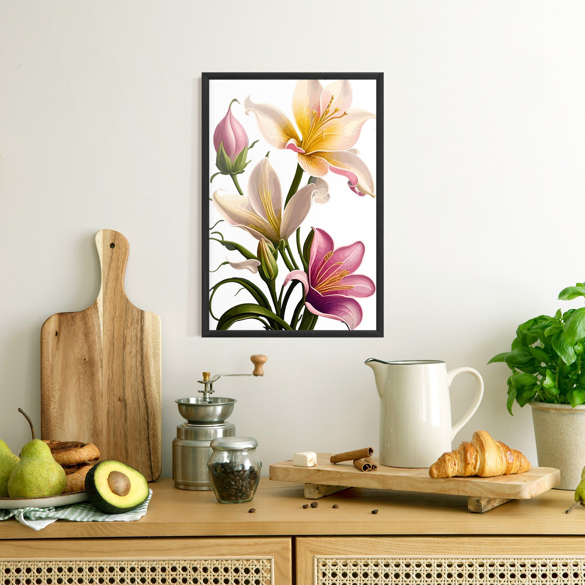 Purple White Lily mockup 8