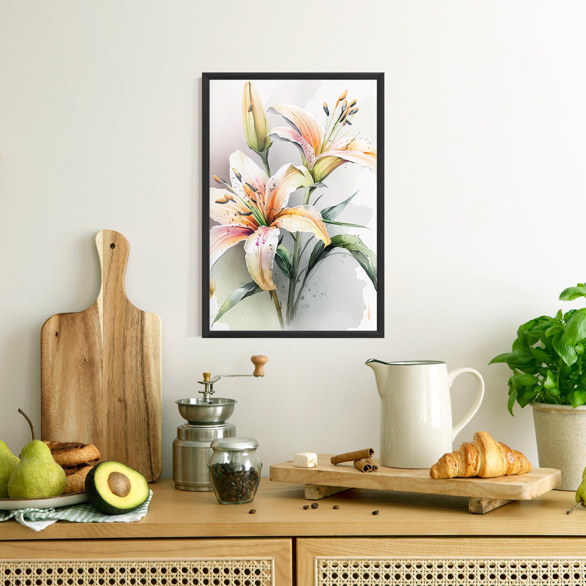 Gerahmte Poster White Orange Lily mockup 8