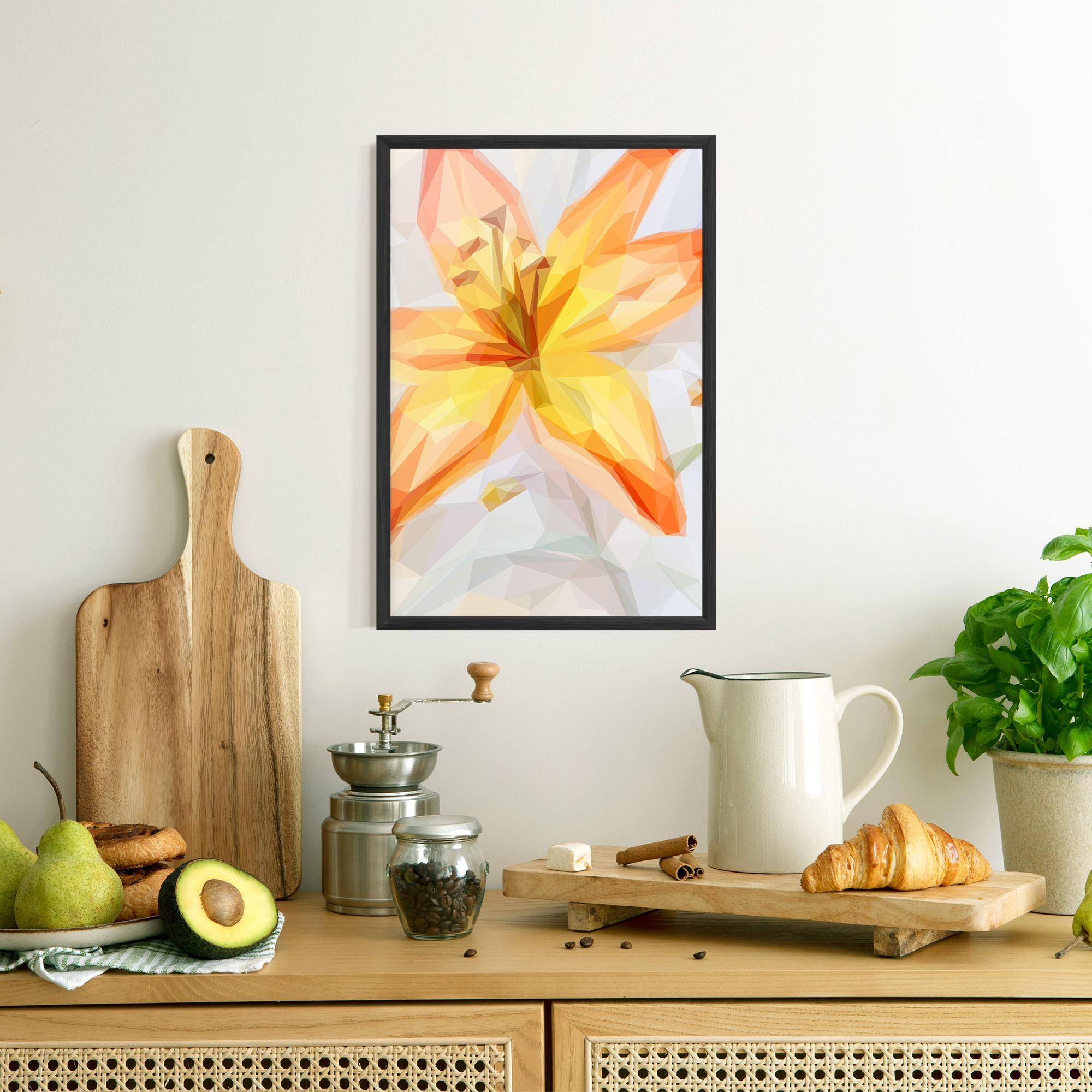 Gerahmte Poster Yellow Orange Lily mockup 8